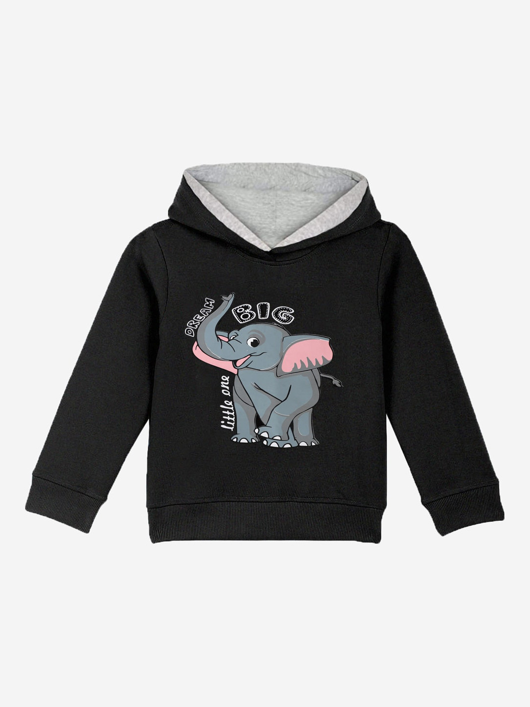 

Naughty Ninos Girls Black Printed Hooded Sweatshirt