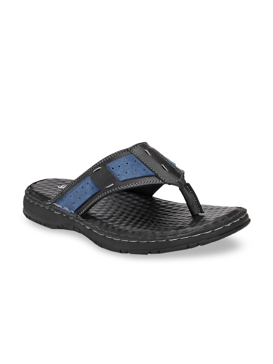 

SHENCES Men Navy Blue Comfort Sandals