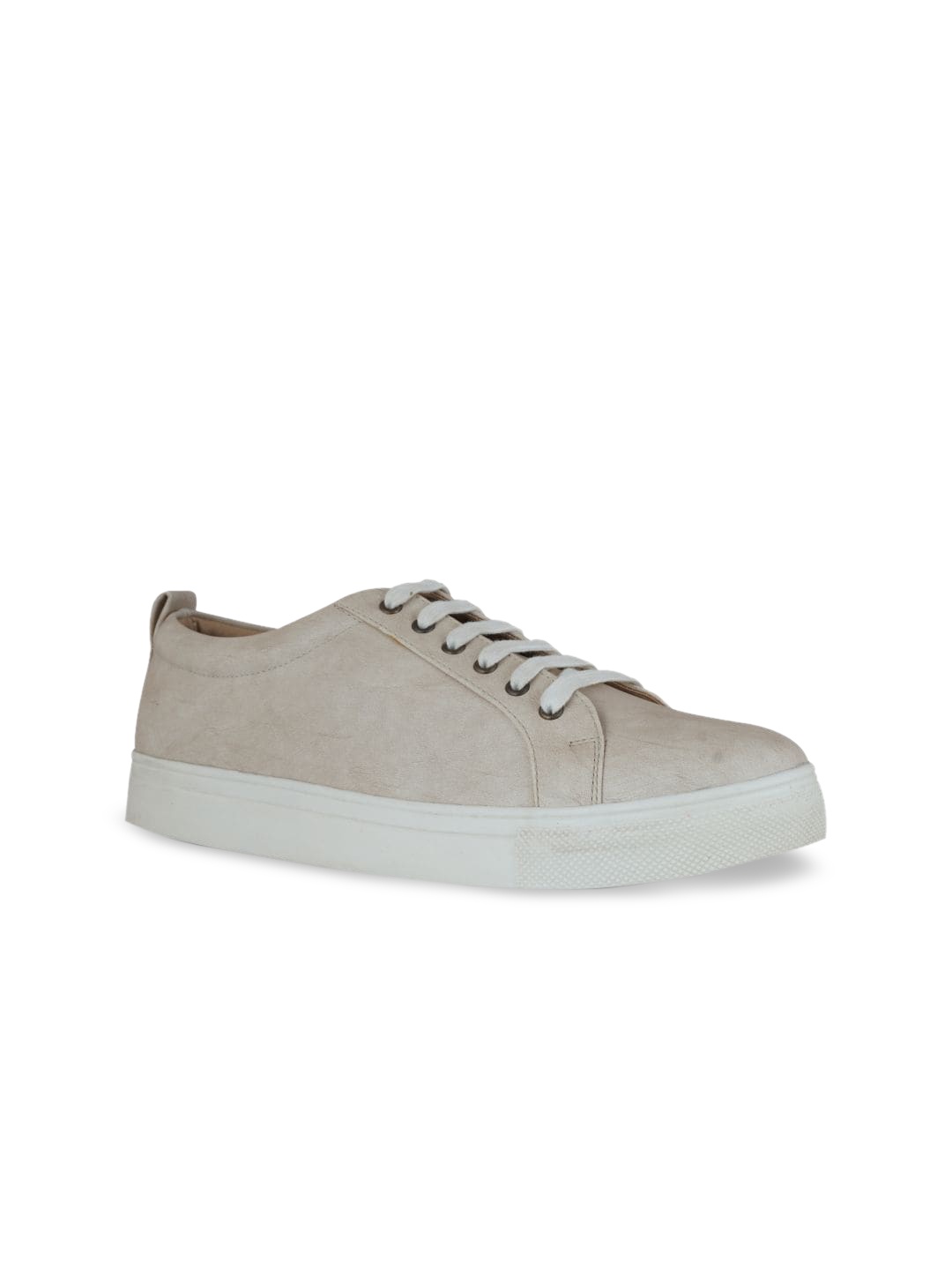 

Kenneth Cole Women Beige Solid Leather Sneakers