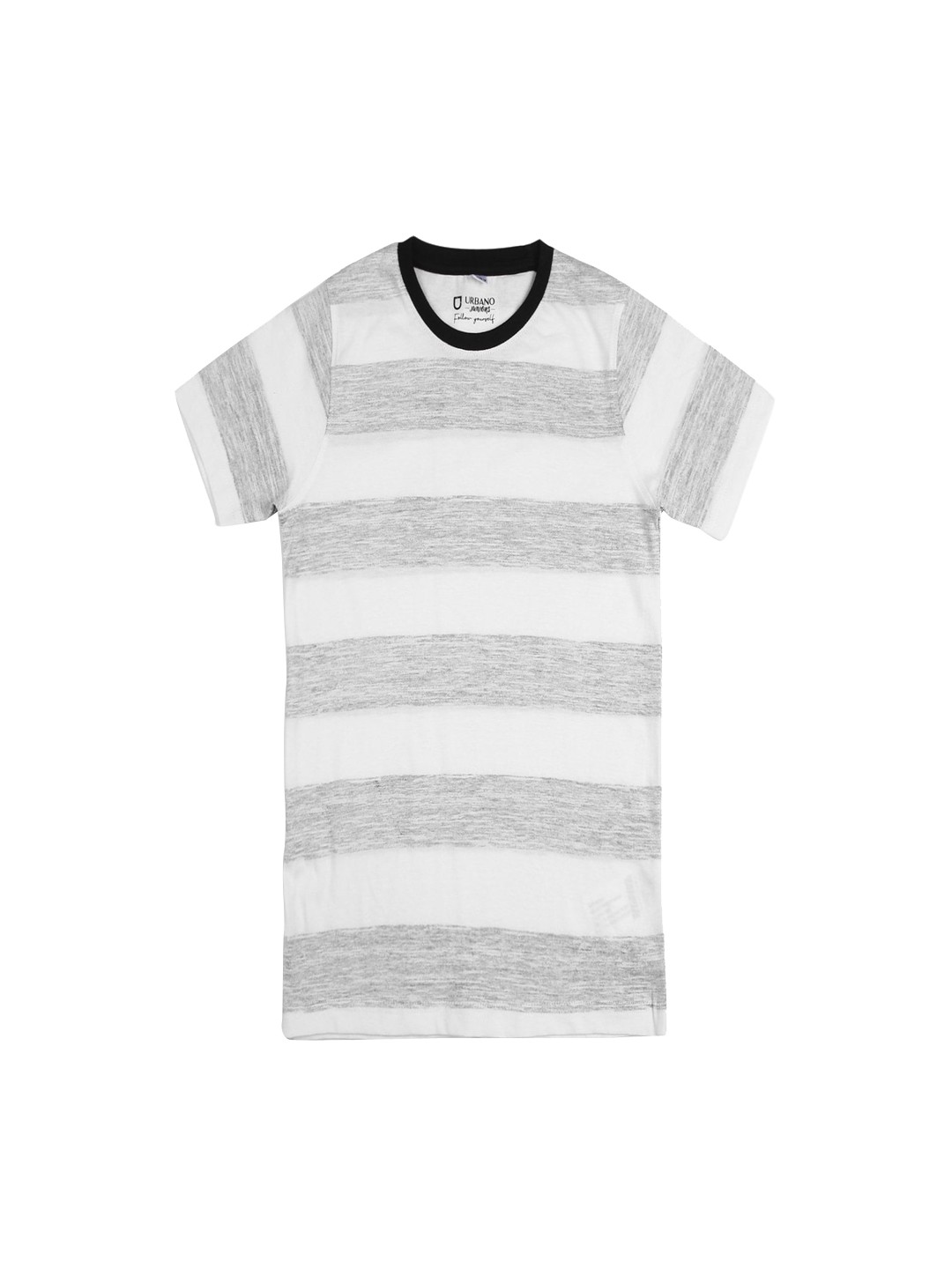 

Urbano Juniors Boys White Striped V-Neck T-shirt