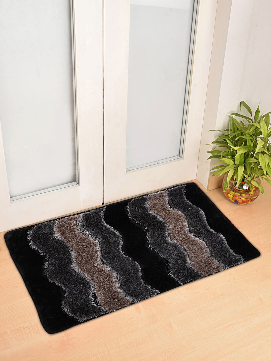 

Kuber Industries Set of 3 Printed Anti-Slip Doormats, Maroon