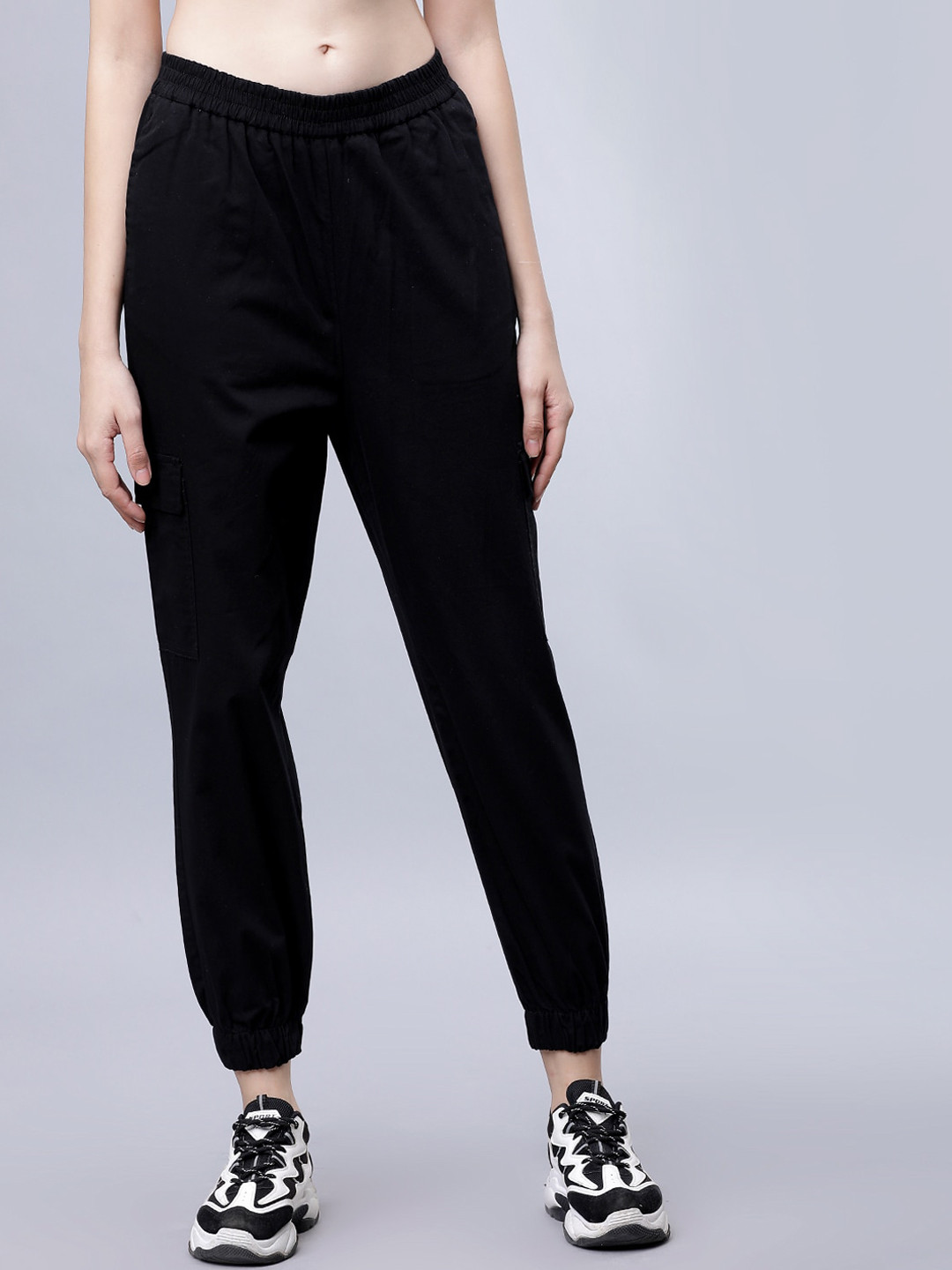 

Tokyo Talkies Women Black Regular Fit Solid Joggers