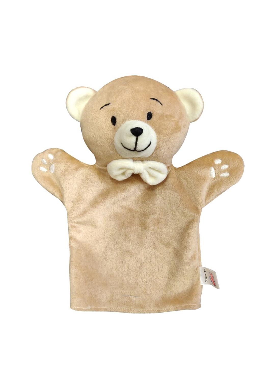 Ultra Kids Beige & Cream-Coloured Cute Cat Hand Puppet With Long Sleeves