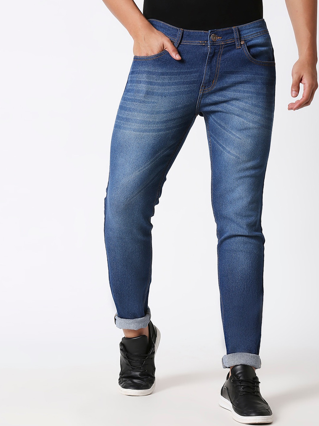

High Star Men Blue Slim Fit Plus Size Jeans