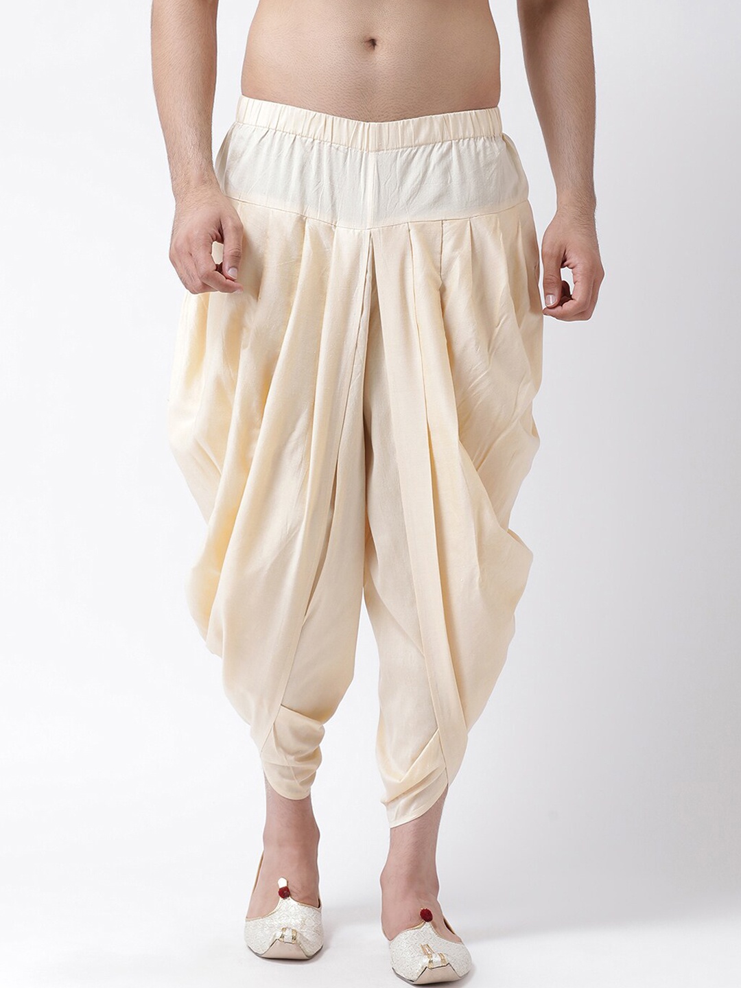 

KISAH Men Cream-Coloured Solid Dhoti Pant