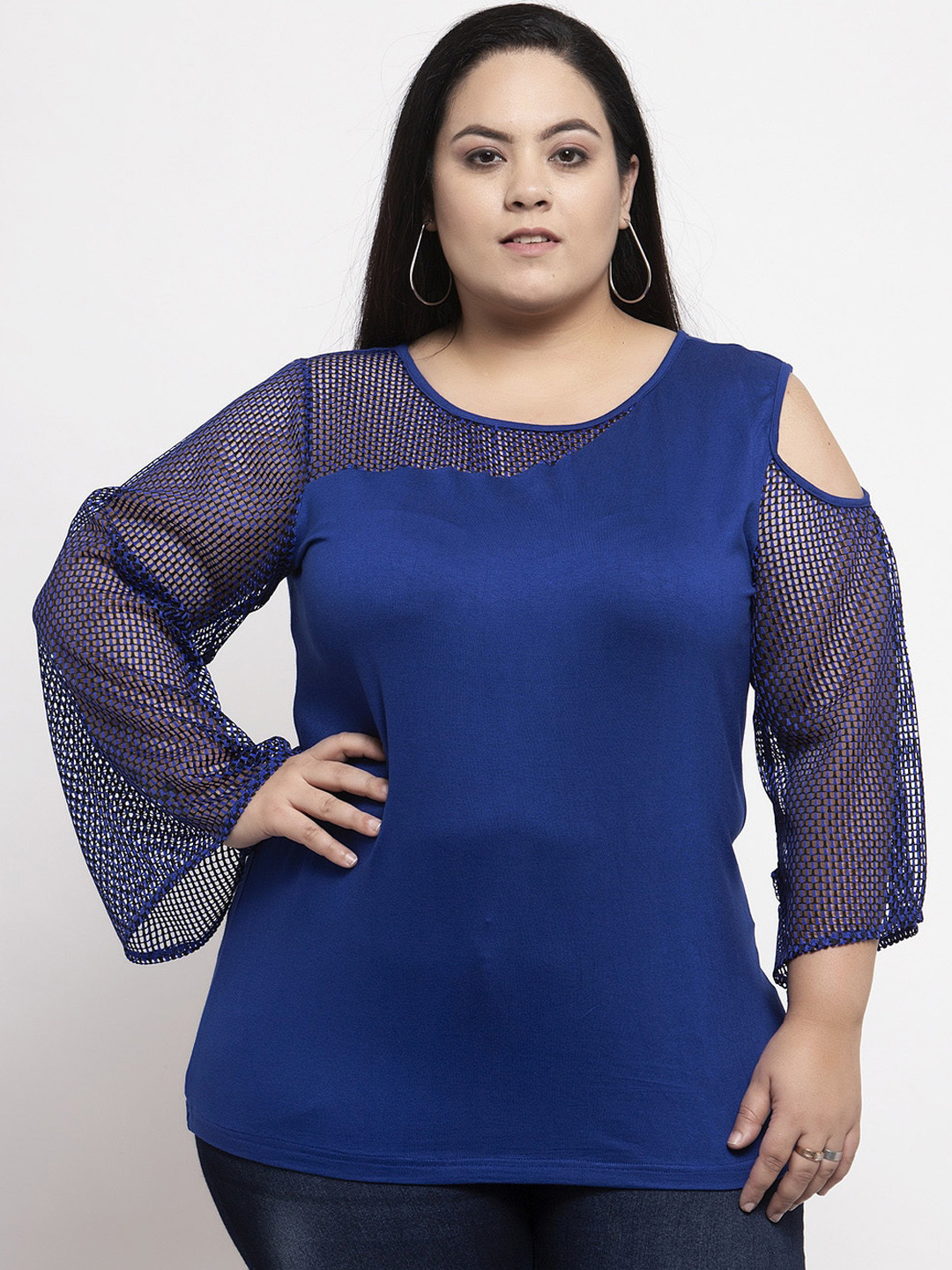 

Flambeur Women Blue Solid Top