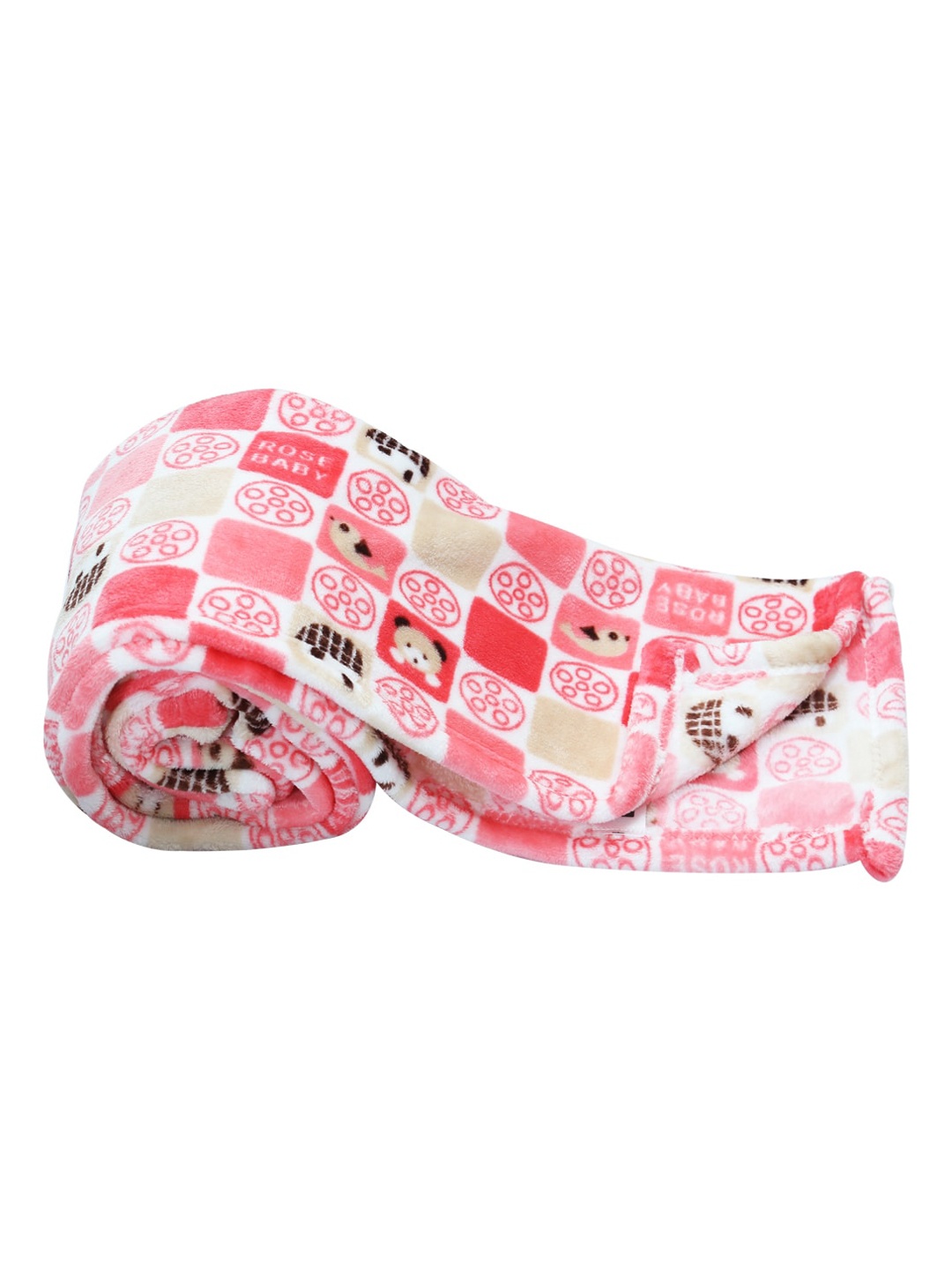 

MeeMee Pink Abstract Mild Winter 400 GSM Single Bed Blanket