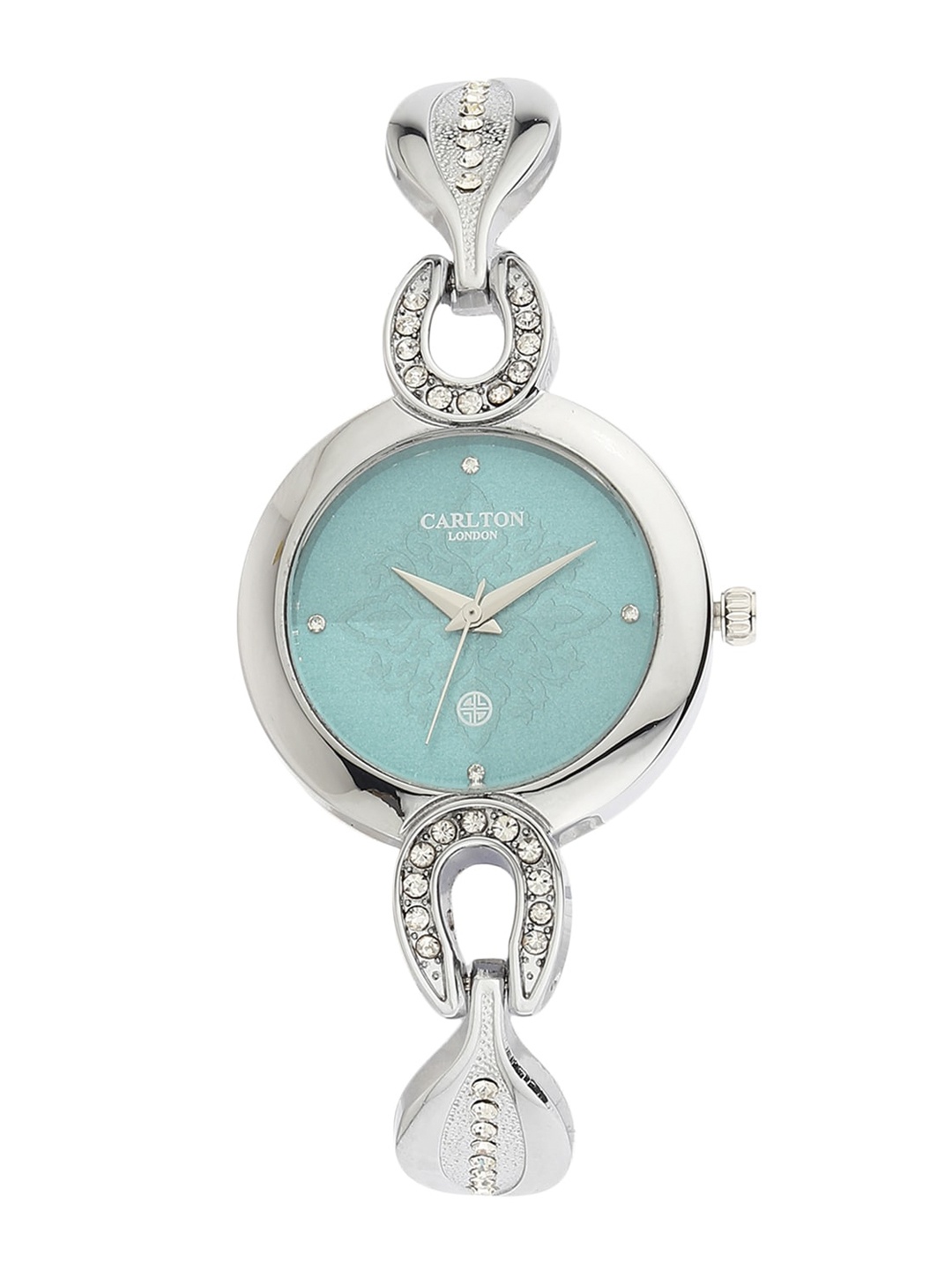 

Carlton London Women Silver-Toned & Blue Analogue Watch