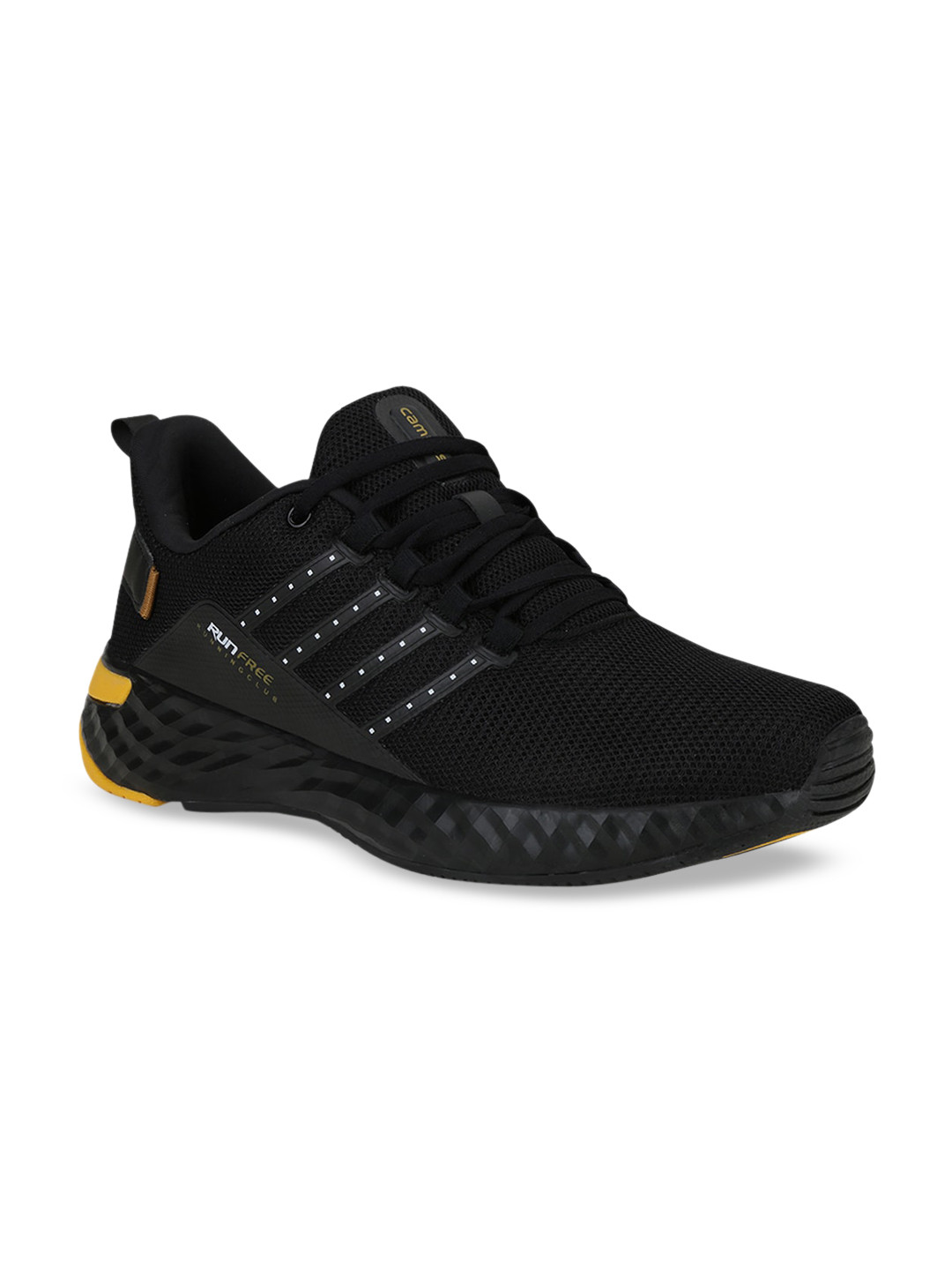 

Campus Men Black Mesh Running Shoes