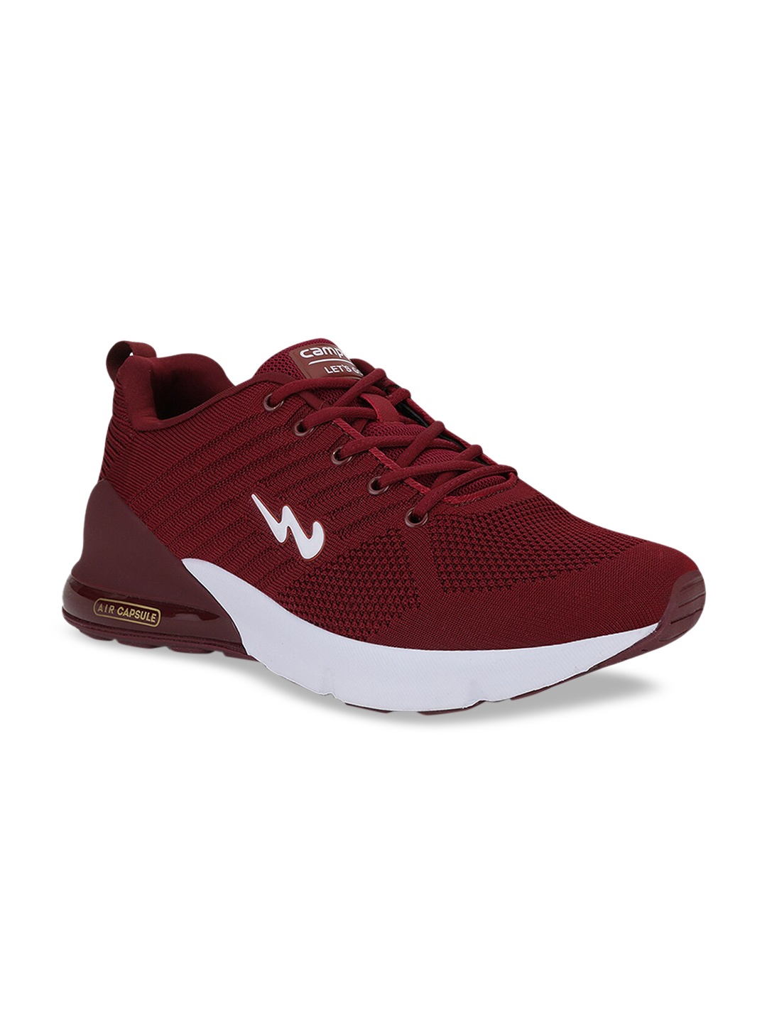 

Campus Men Burgundy Mesh Running Shoes
