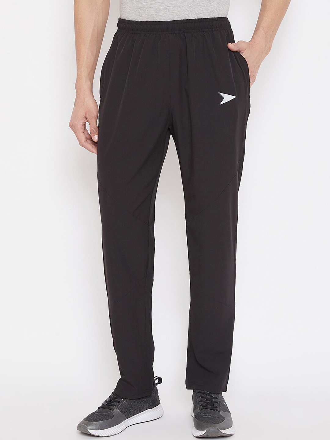 

Sportigoo Men Black Solid Straight-Fit Training Track Pants