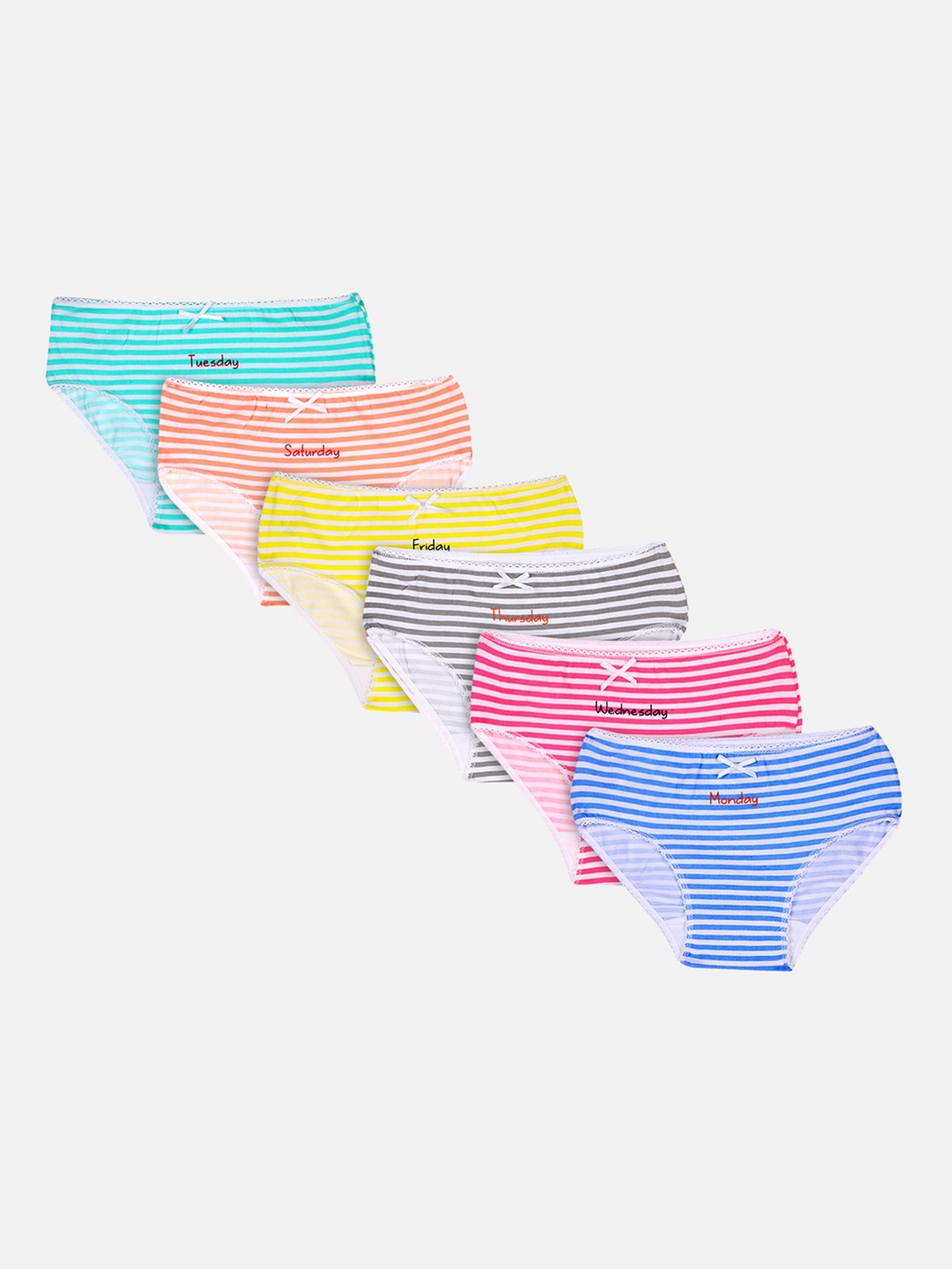 

Bodycare Kids Girls Pack Of 6 Assorted Basic Briefs