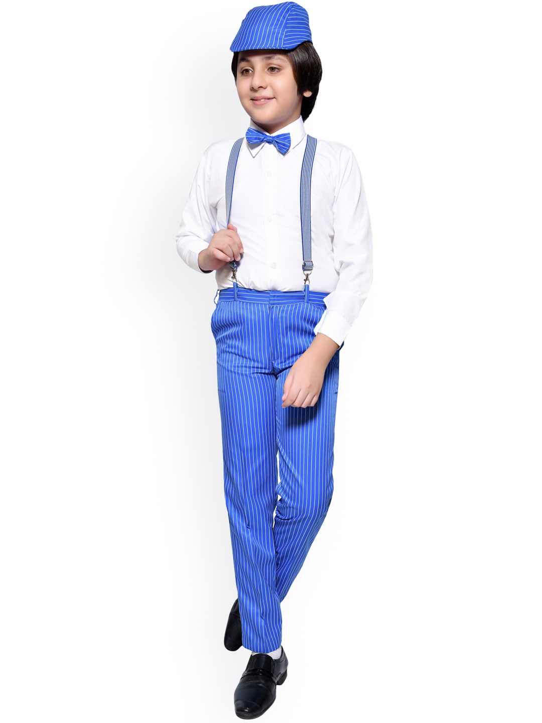 

Jeetethnics Boys Blue & White Solid Shirt with Trousers