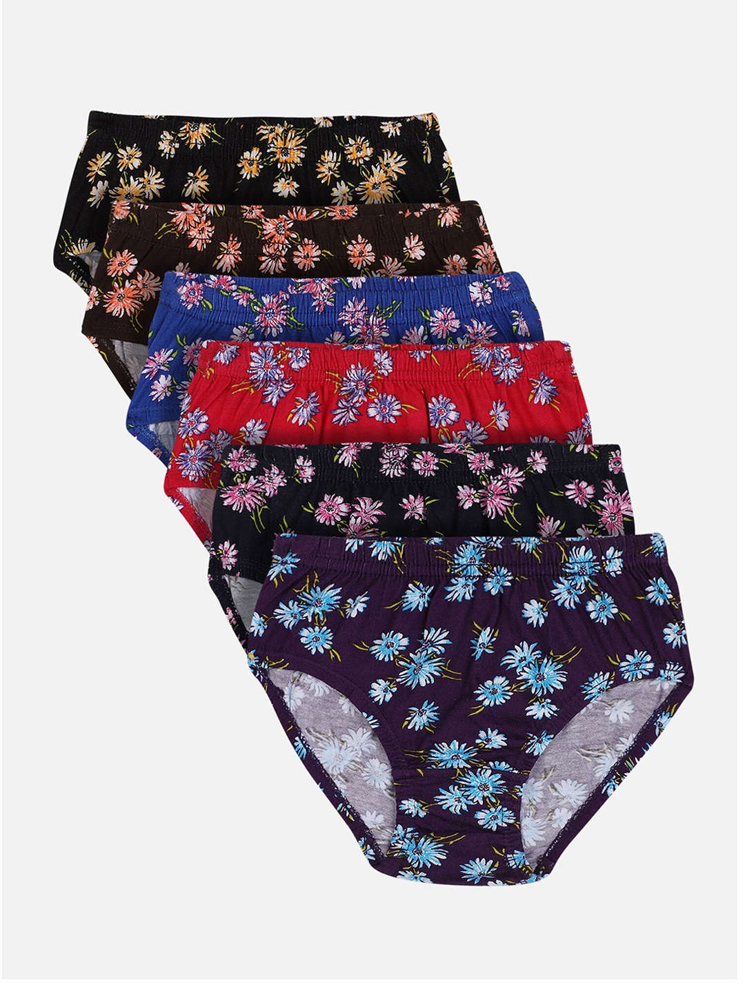 Bodycare Kids Girls Pack Of 6 Assorted Basic Briefs KIA6701-PK001