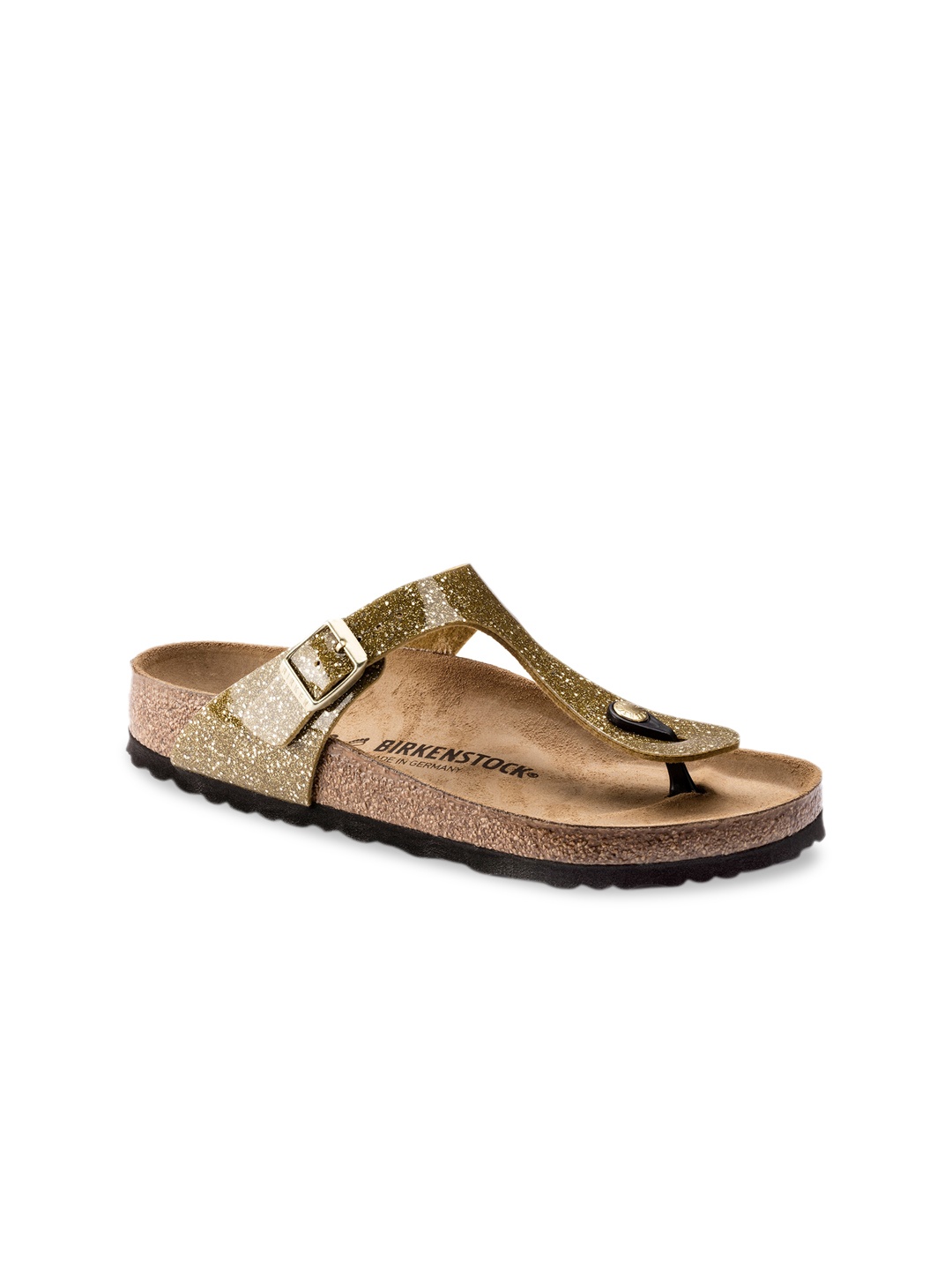 

Birkenstock Women Green Printed Gizeh Regular Width Flats