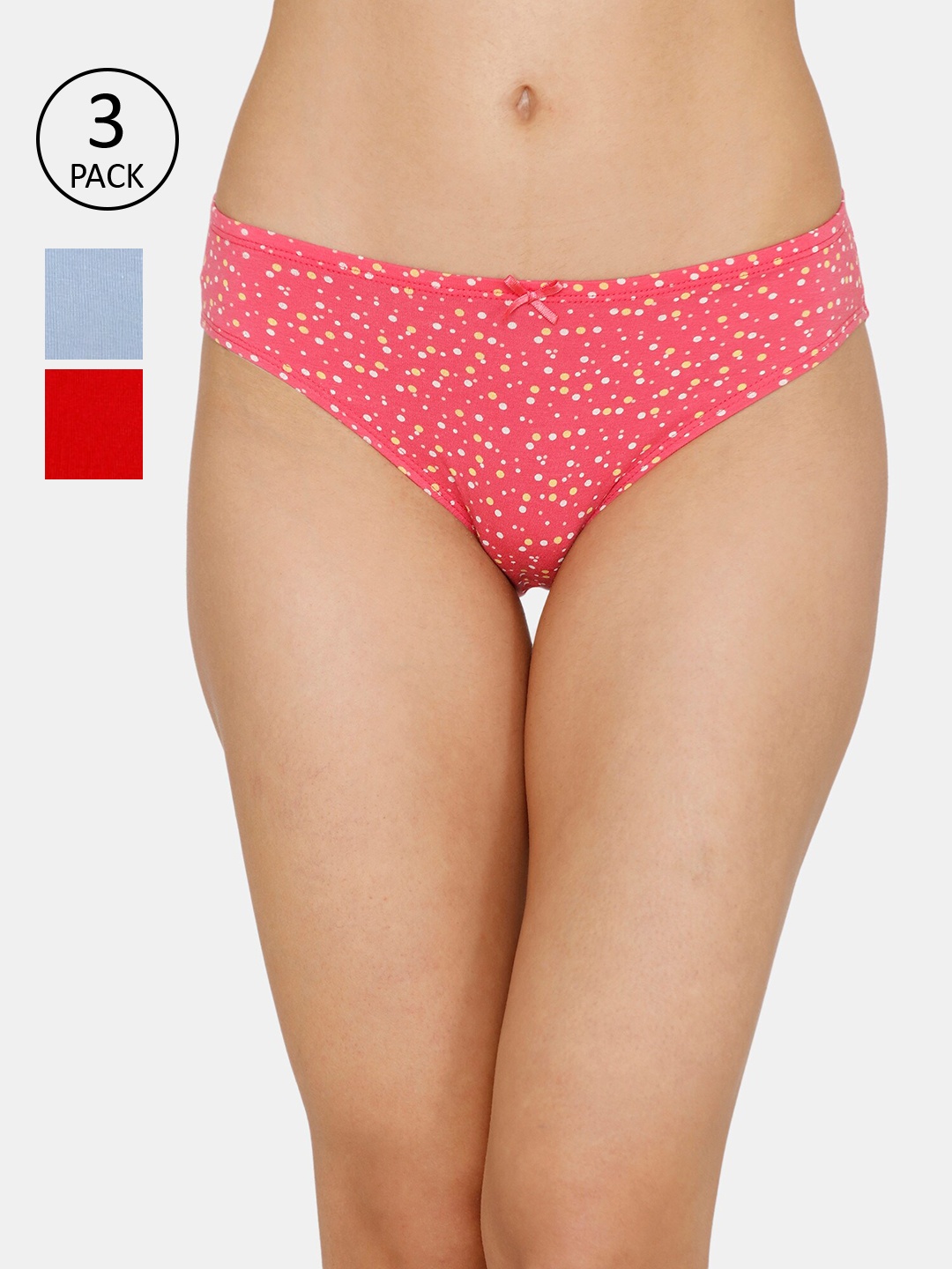 

Zivame Women Pack Of 3 Assorted Bikini Briefs ZI2414COREMNUDE