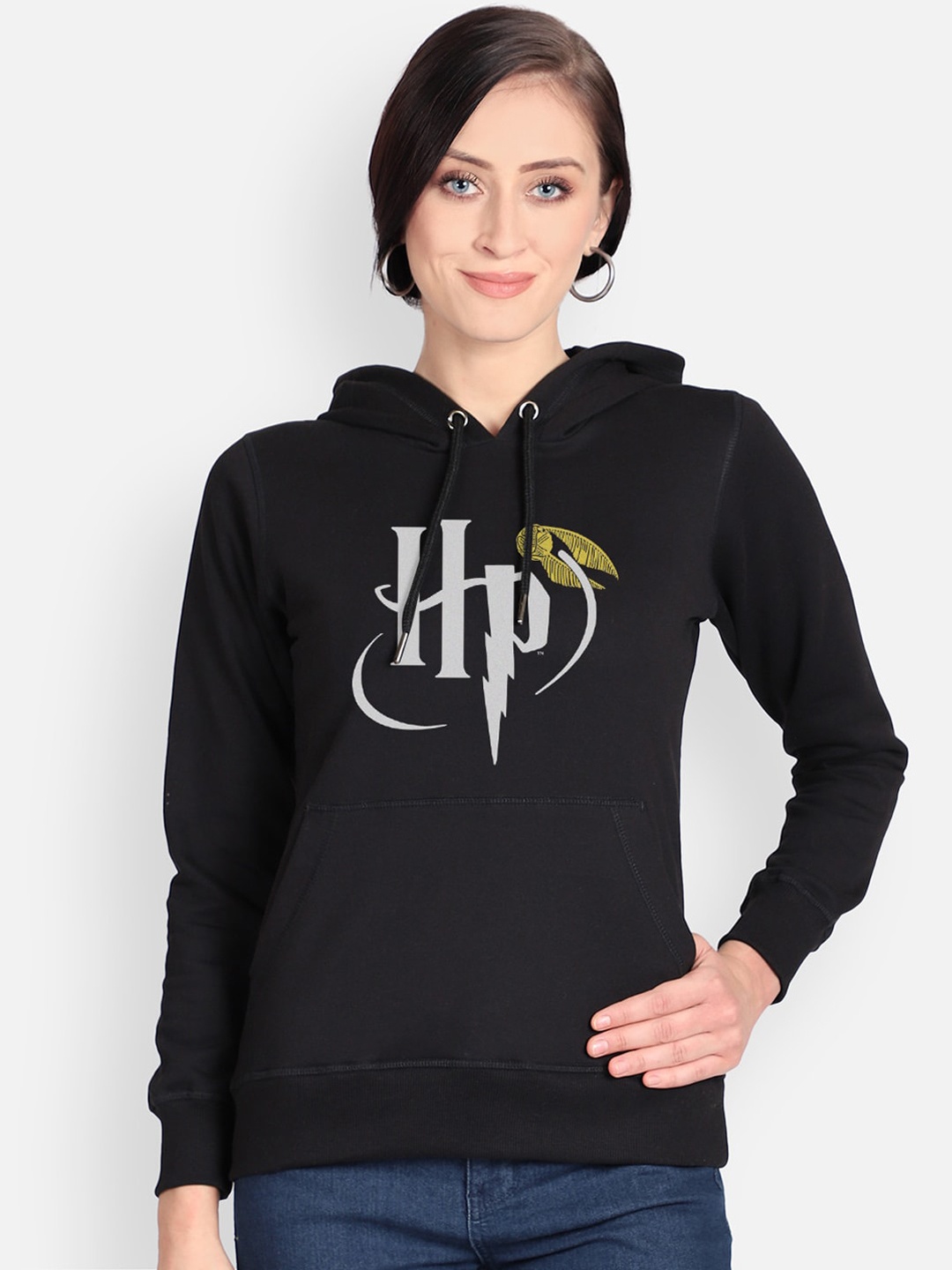 

Free Authority Women Black Harry Potter Printed Hooded Sweatshirt