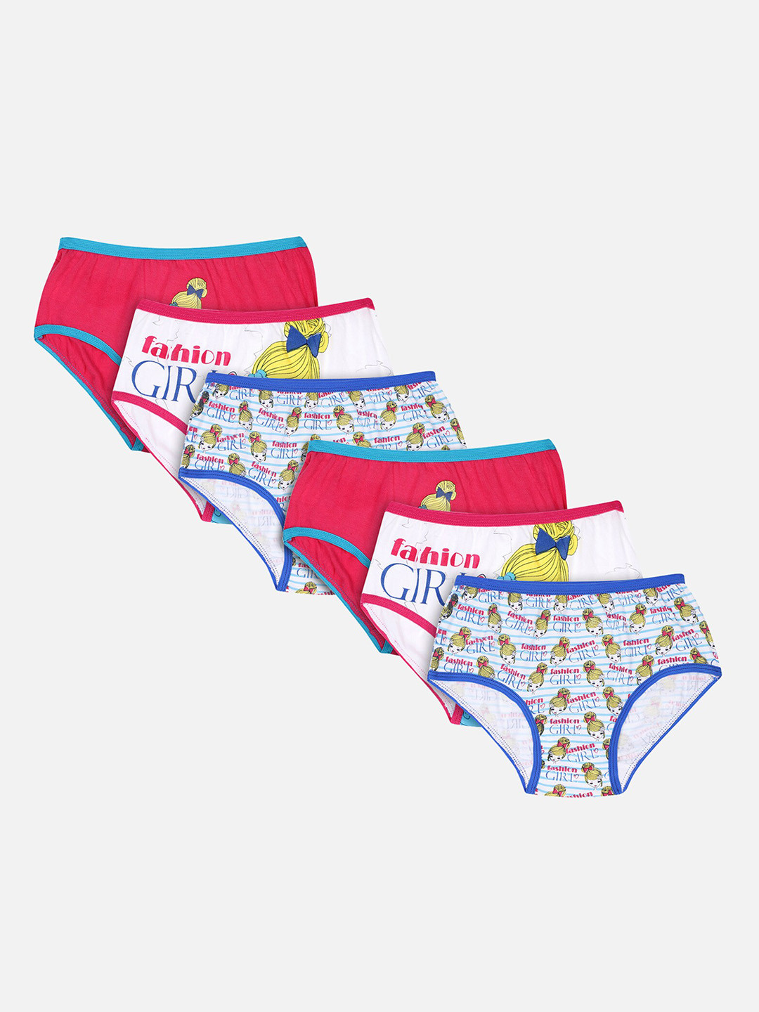 

Bodycare Kids Girls Pack Of 6 Assorted Basic Briefs
