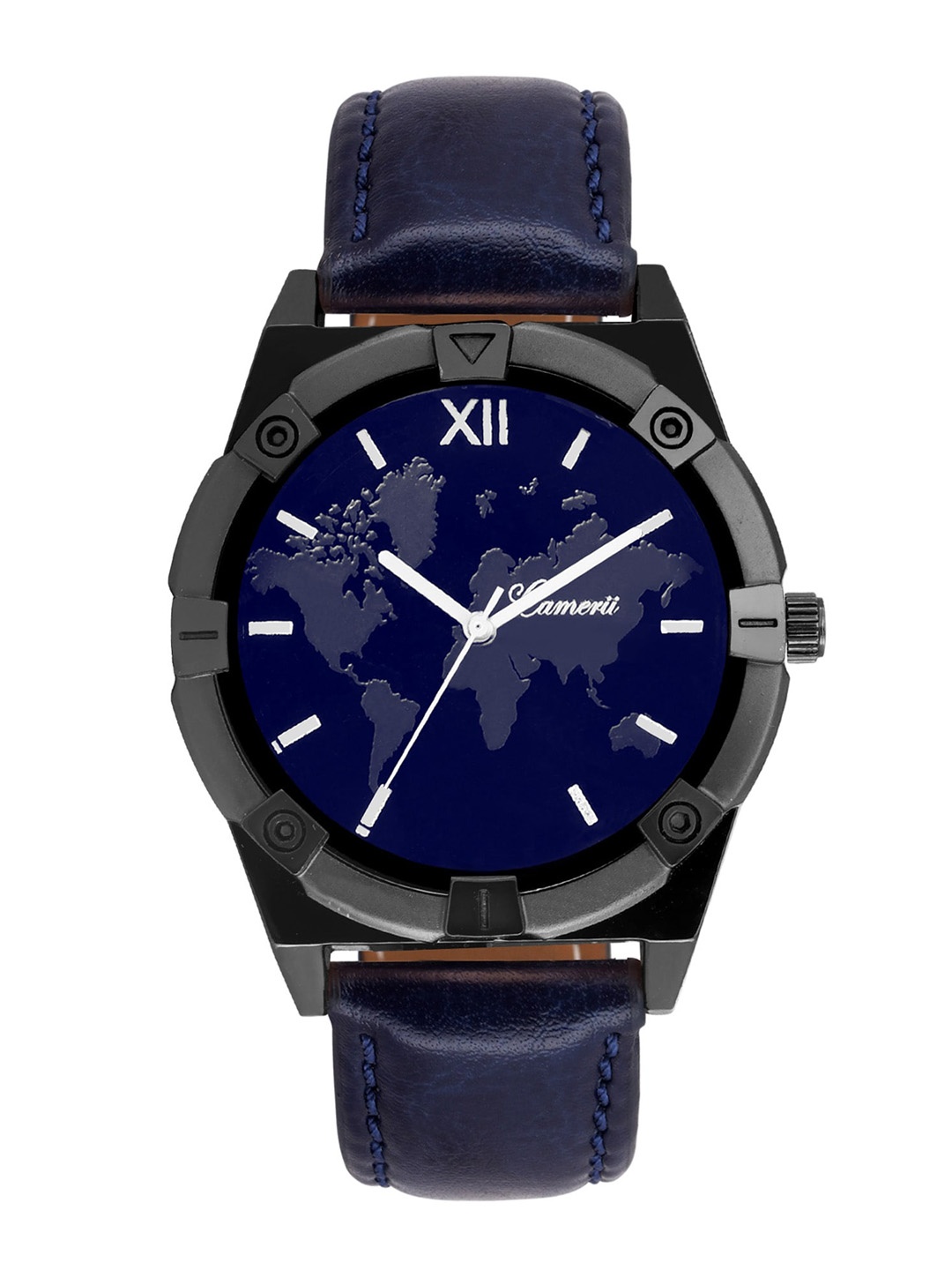 

Camerii Men Black & Navy Blue Analogue Watch WM251_B