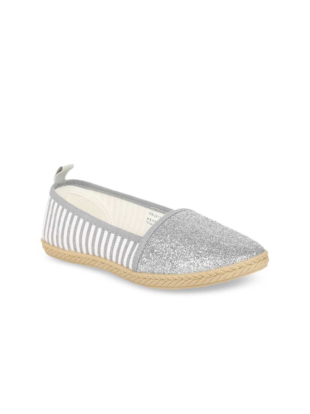 

Bubblegummers Girls Grey Textured Ballerinas