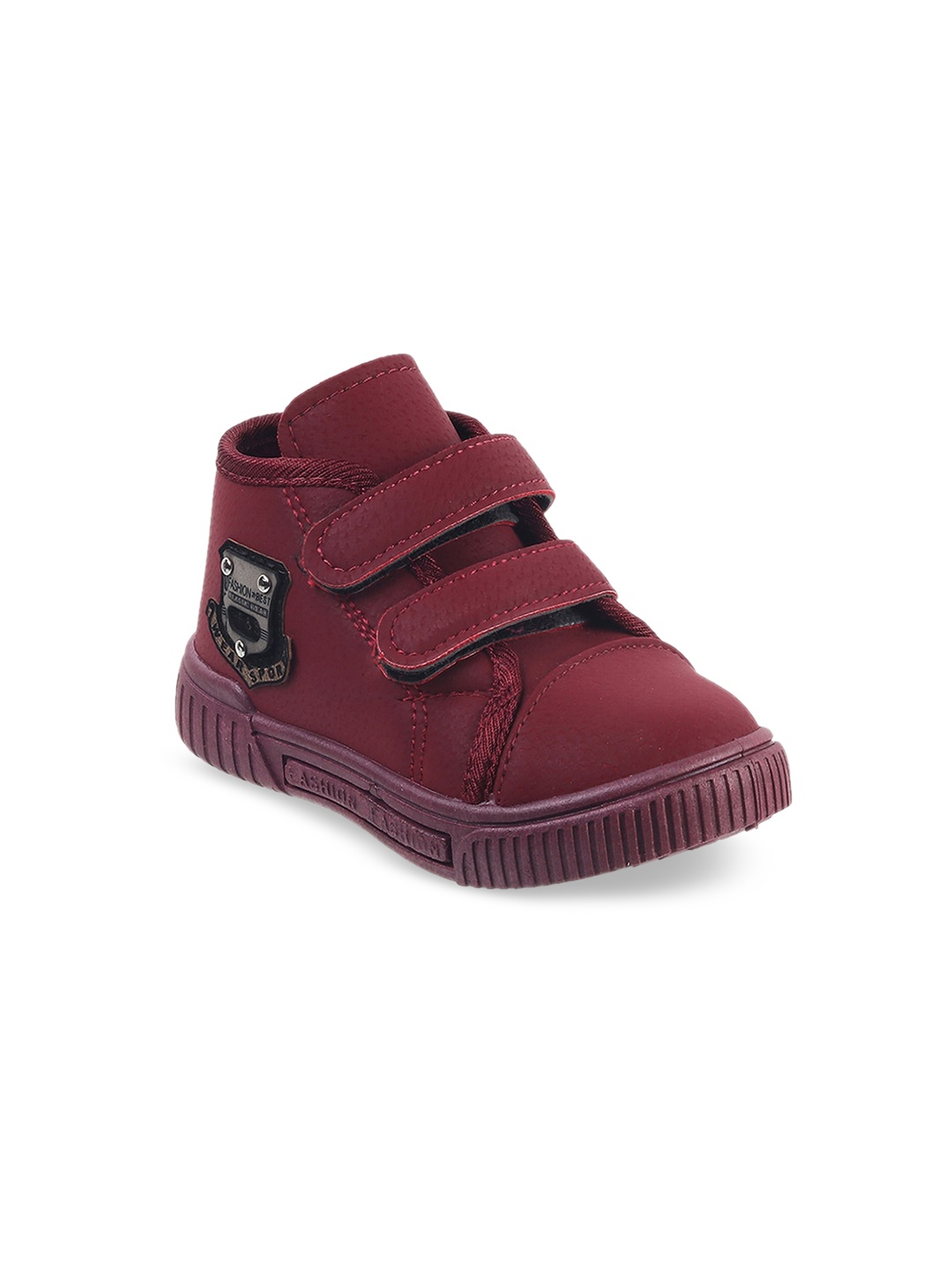 

Kittens Boys Maroon Solid Mid-Top Flat Boots