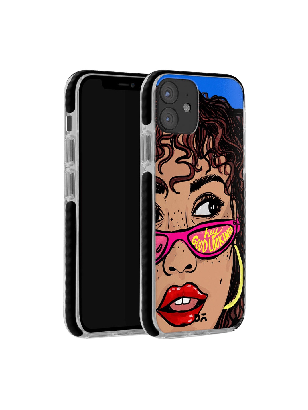 

DailyObjects Beige & Blue Hey Good Looking Printed iPhone 12 Back Cover