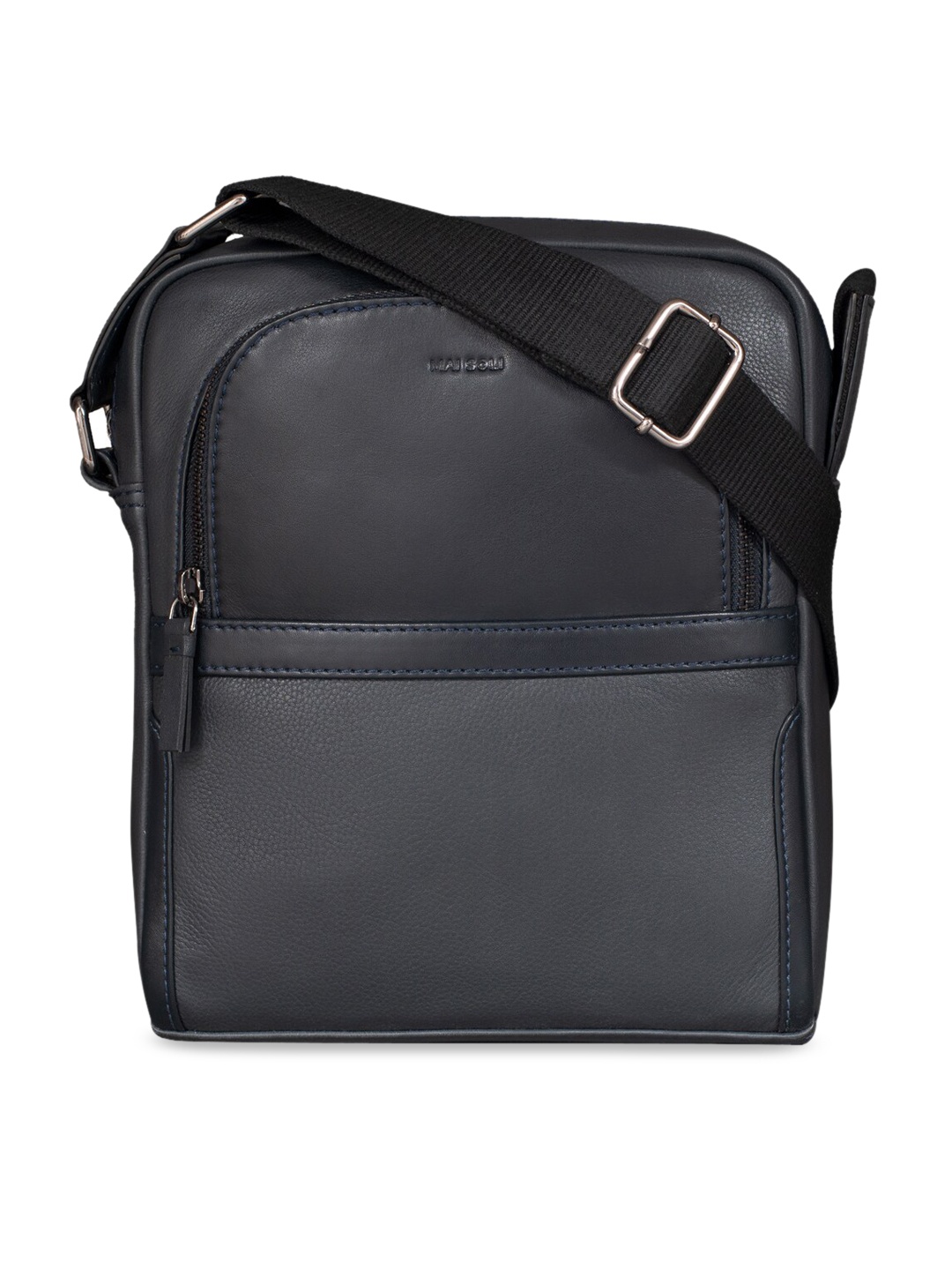 

MAI SOLI Men Navy Blue Solid Messenger Bag