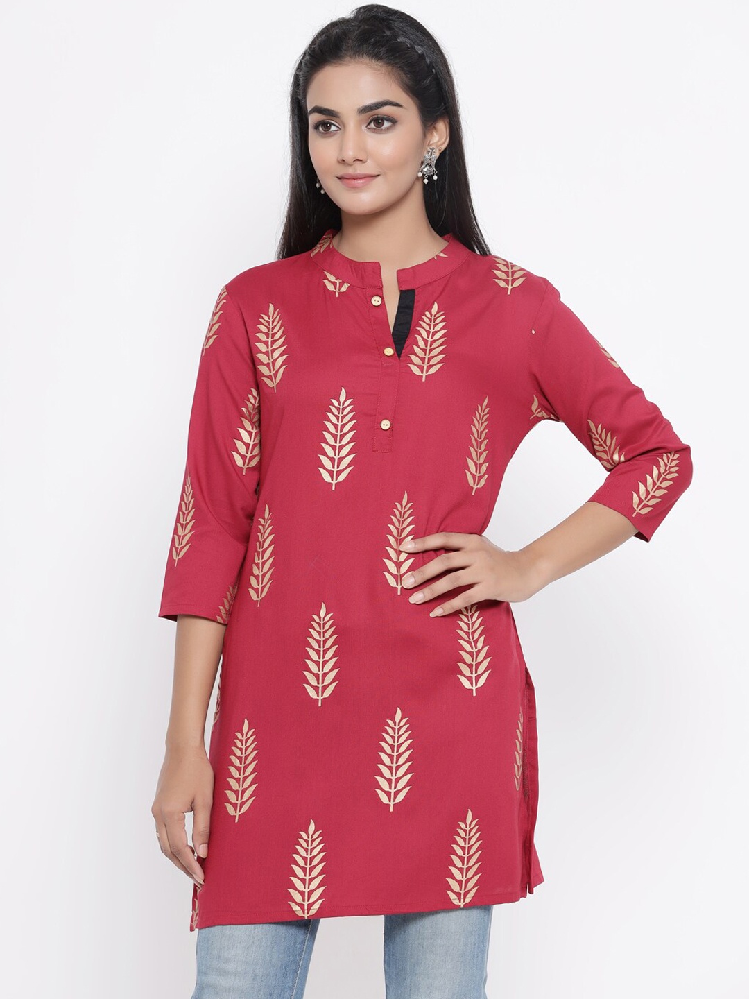 

Fabriko Women Red Printed Printed Kurti