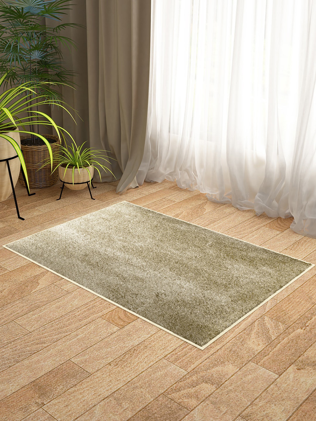 

Story@home Set of 2 Beige Solid Anti-Skid Berlin Doormats