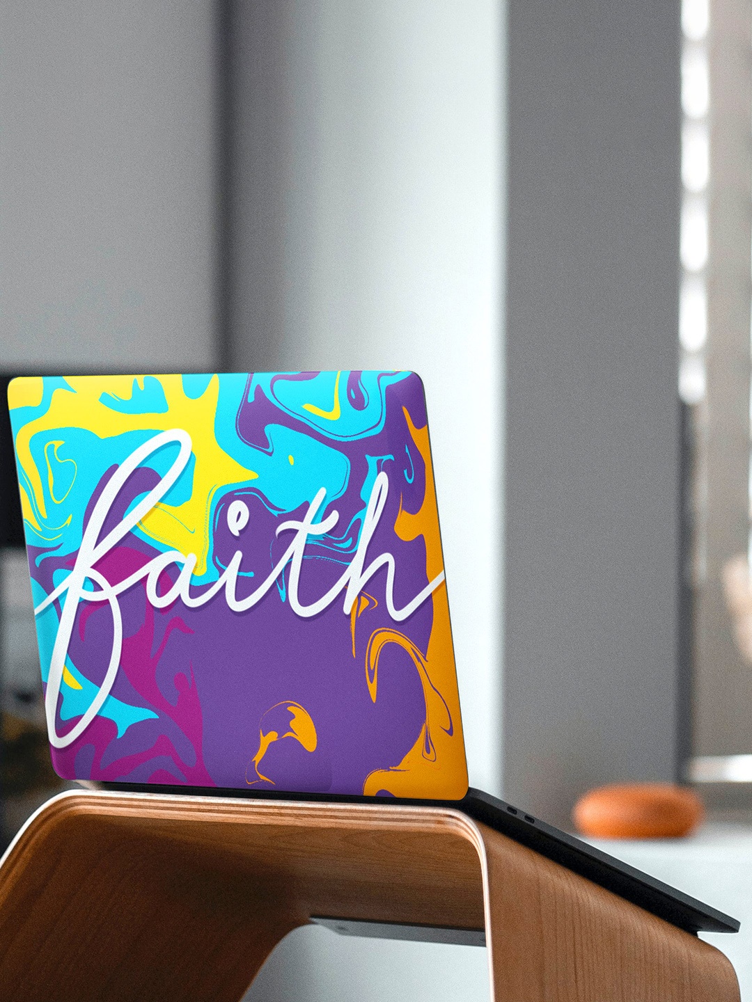 

happywagon Purple & Orange Faith Laptop Skin