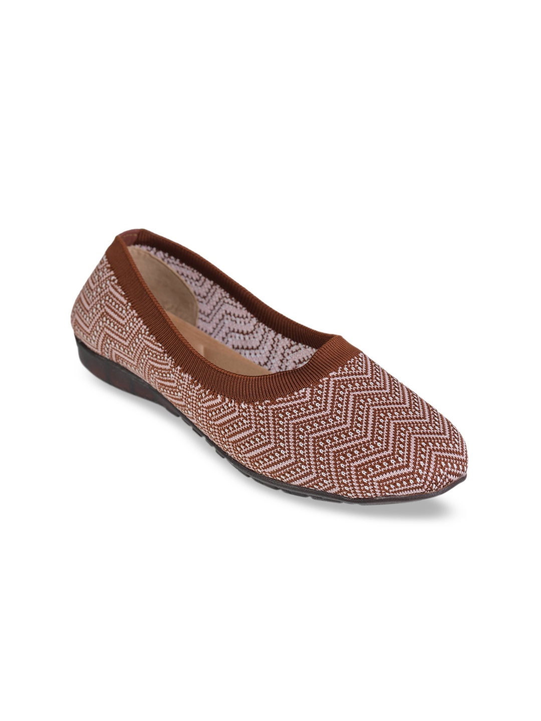 

TRASE Women Maroon Woven Design Ballerinas