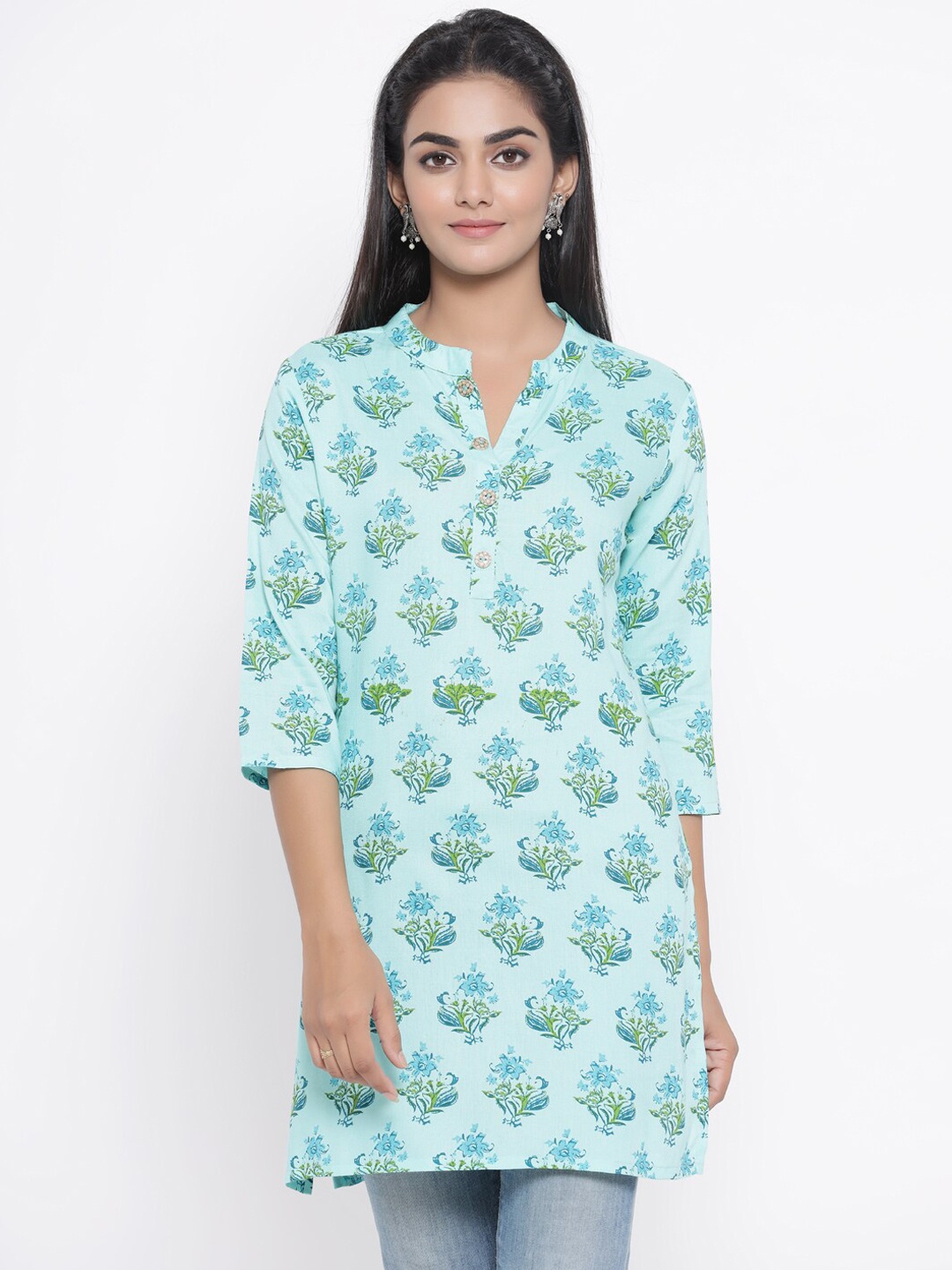 

Fabriko Women Blue Printed Kurti