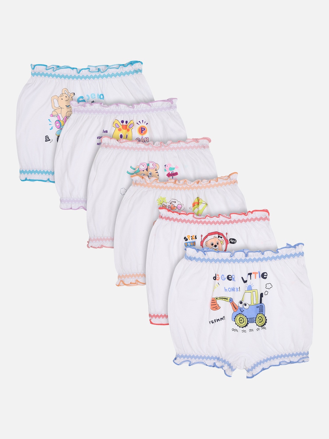

Bodycare Kids Unisex Kids Pack Of 6 Assorted Bloomer Briefs KIA2100