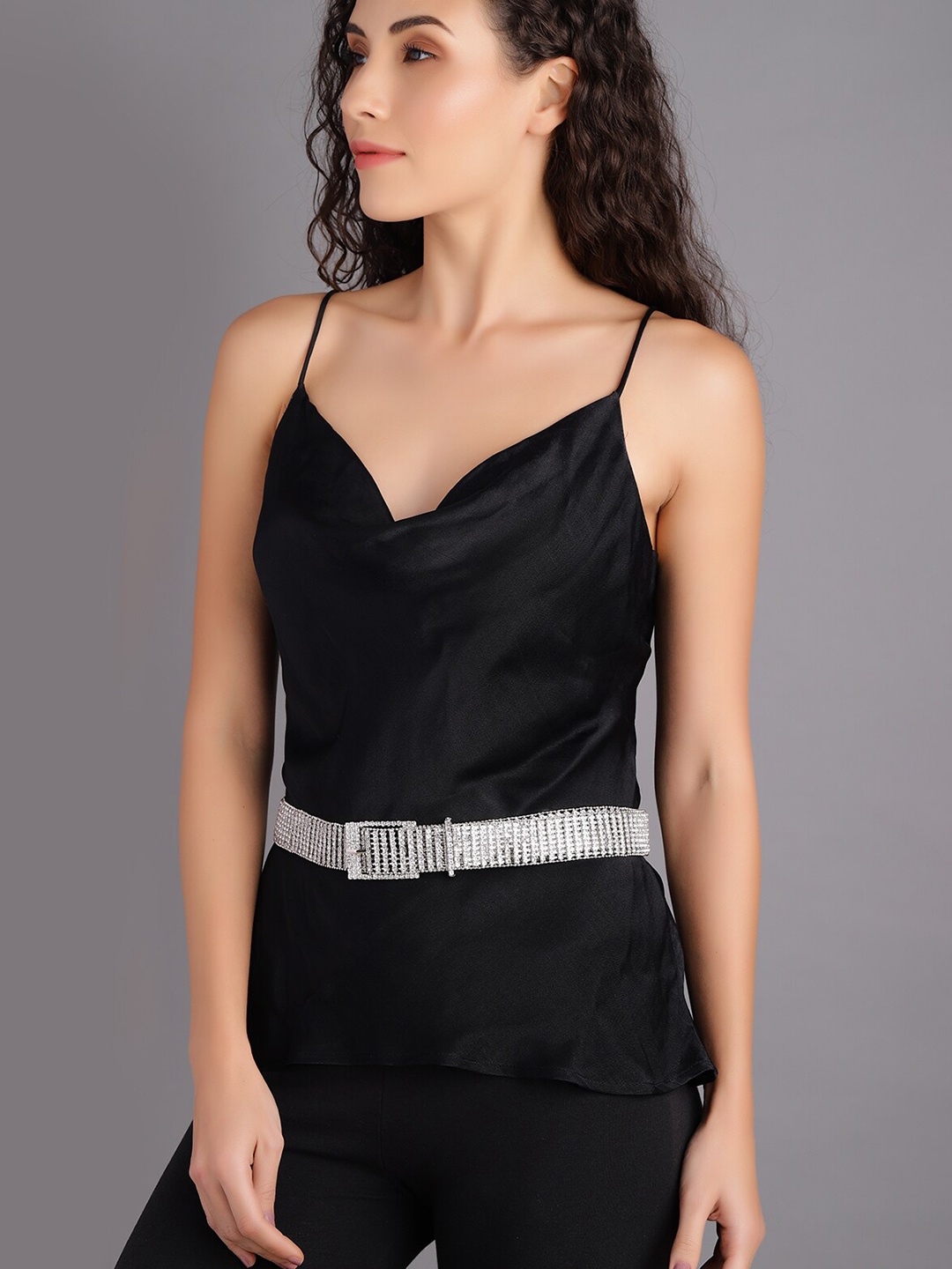 

Rubans Women Silver-Toned Embellished Handcrafted Belt