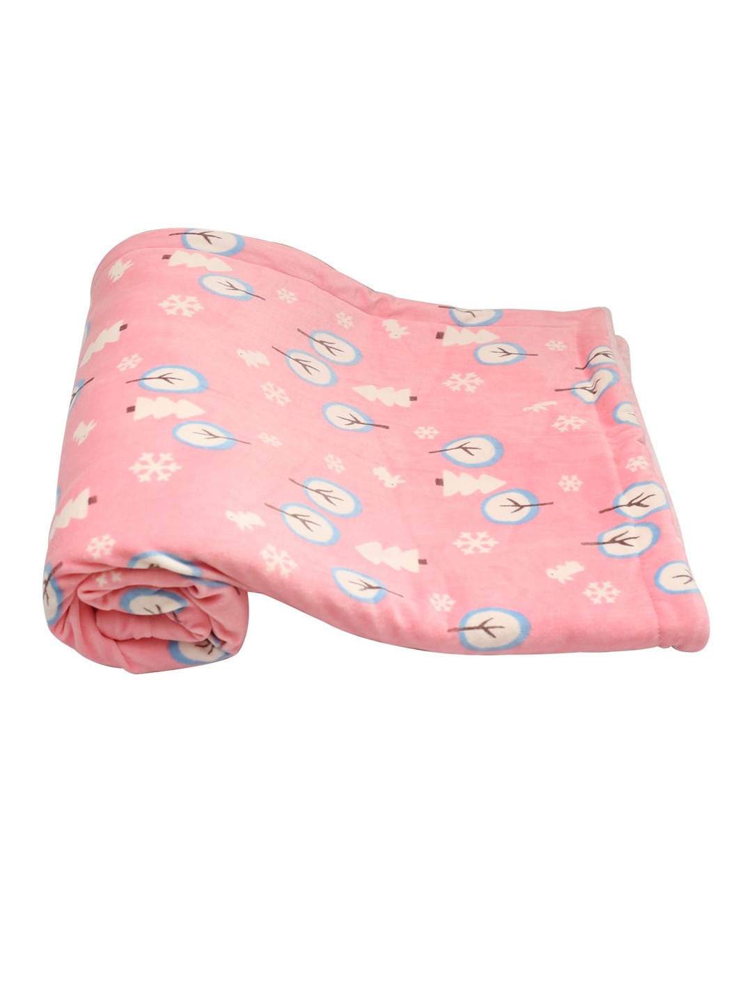 

MeeMee Kids Pink Abstract Pure Cotton Mild Winter 400 GSM Single Bed Blanket