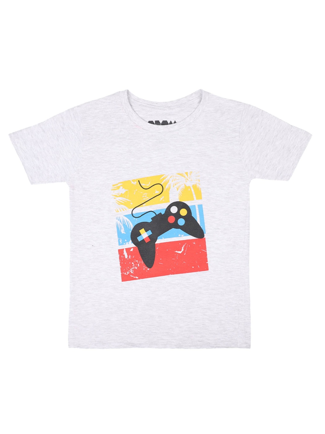 

OBOW Boys Grey Printed Round Neck T-shirt