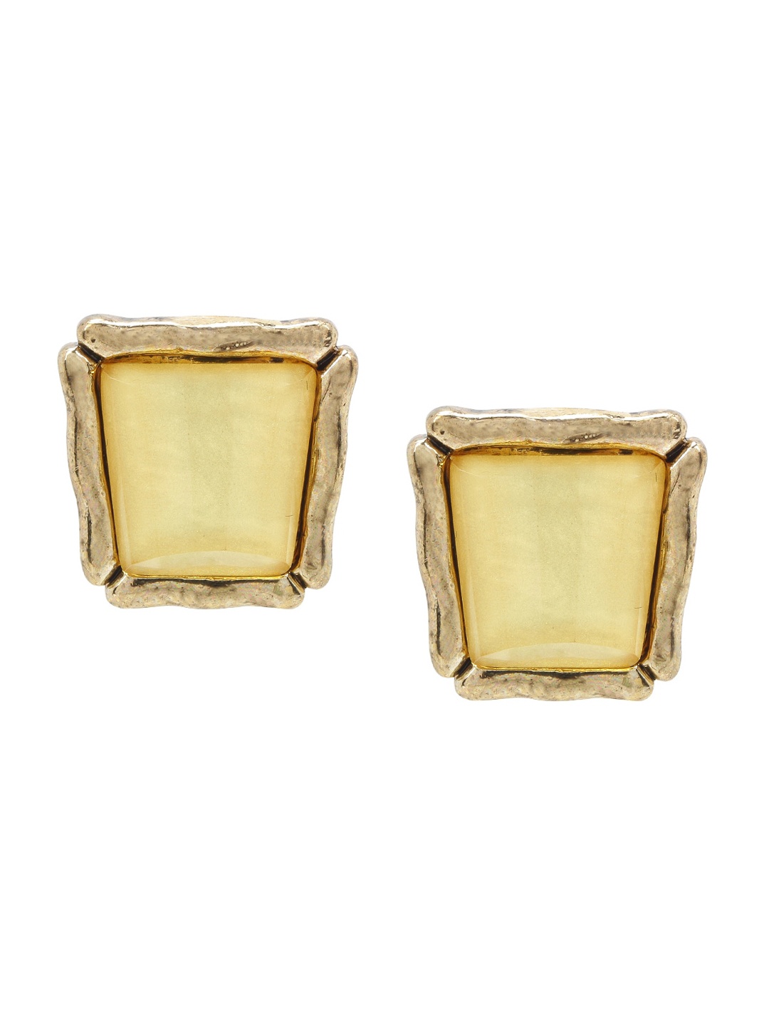 

SATCHEL Yellow & Gold-Toned Geometric Studs