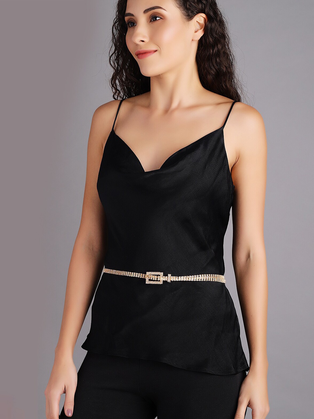 

Rubans Women Gold-Toned Embellished Handcrafted Belt