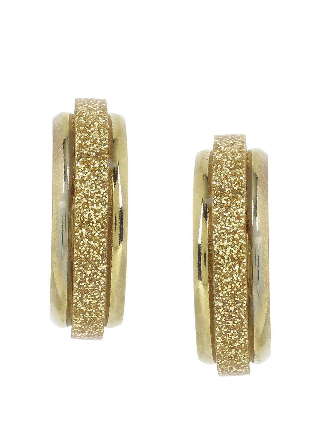 

SATCHEL Gold-Toned Crescent Shaped Half Hoop Earrings