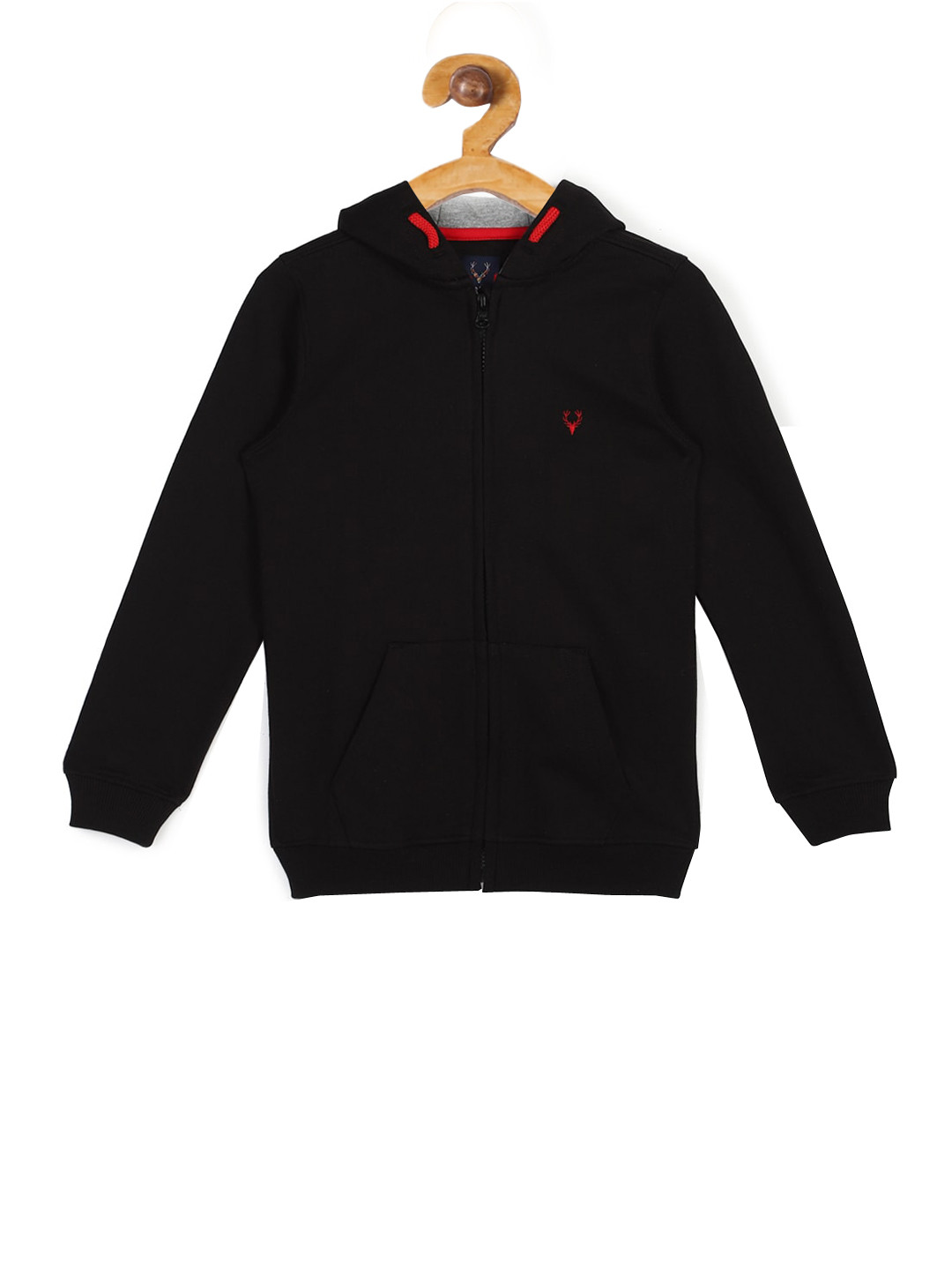 

Allen Solly Junior Boys Black Solid Hooded Sweatshirt