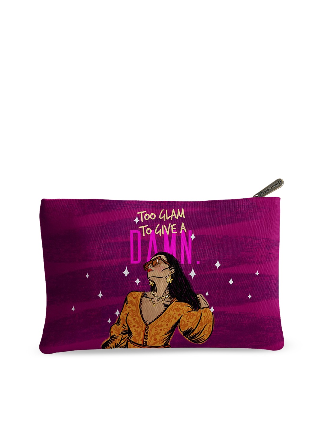 

DailyObjects Purple Printed Pouch