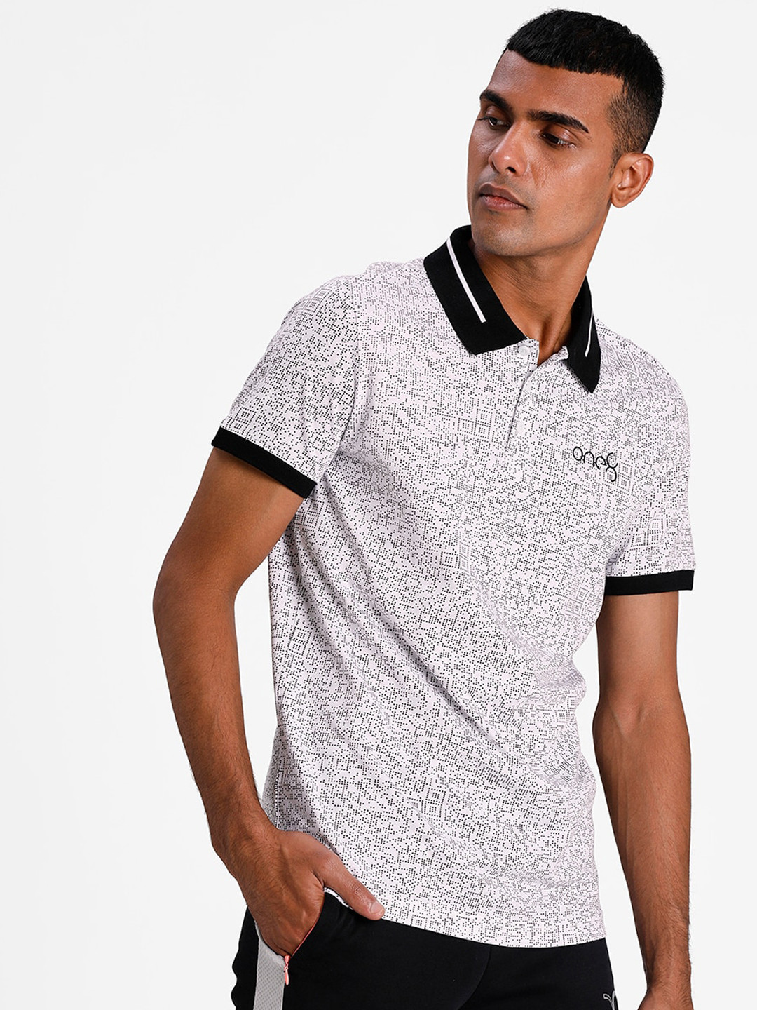

PUMA X Virat Kohli Men White Printed Polo Collar T-shirt
