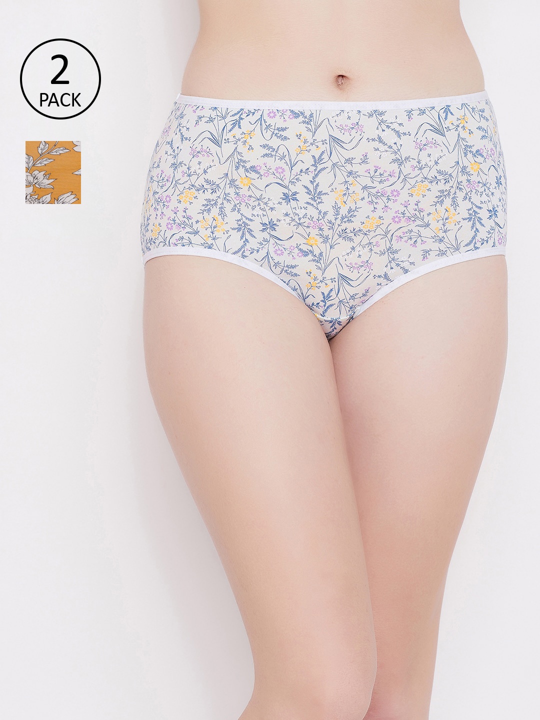 

Clovia Women Pack of 2 Assorted Sustainable Hipster Briefs COMPNC839S