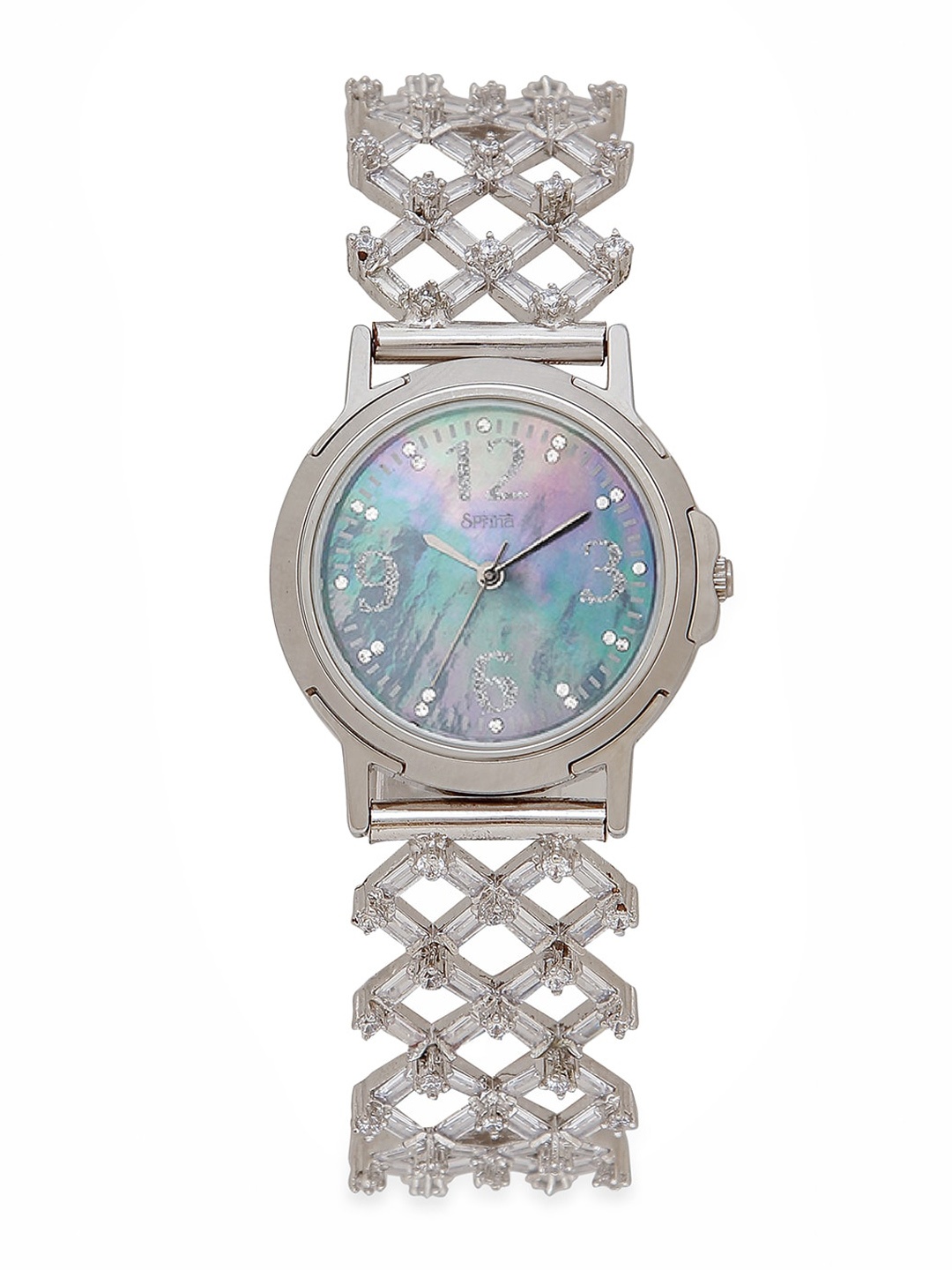 

SPRIHA Handcrafted Timepieces Women Silver-Toned & Multicoloured Analogue Watch