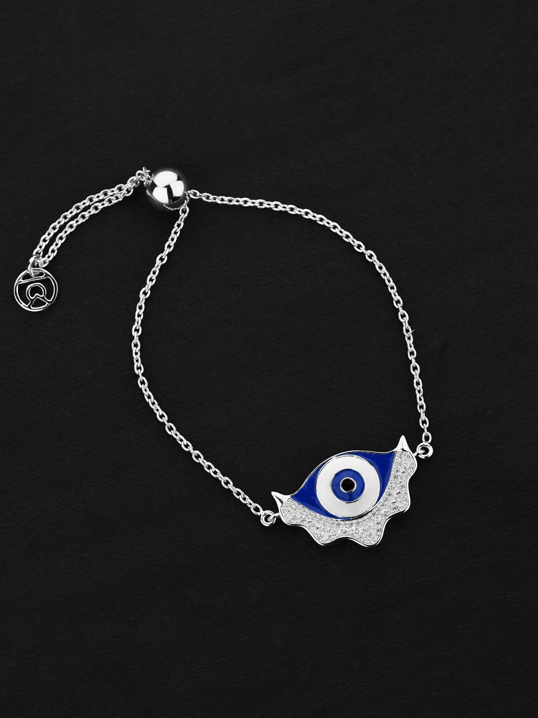 

TALISMAN Silver-Toned Sterling Silver Rhodium-Plated Handcrafted Charm Bracelet
