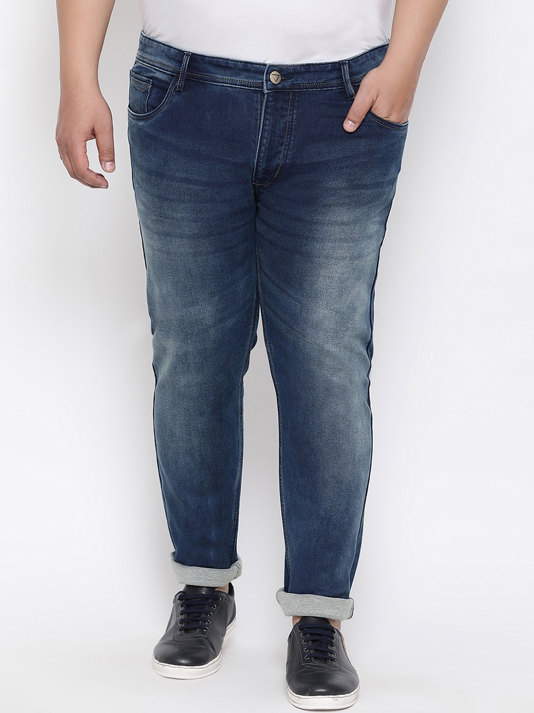 

FEVER Men Navy Blue Slim Fit Mid-Rise Clean Look Stretchable Jeans