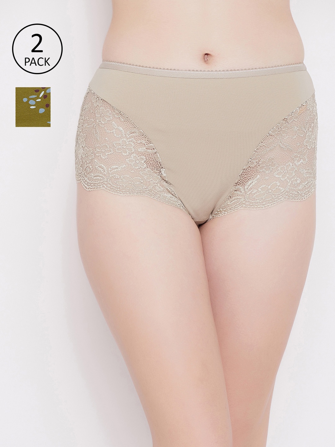 

Clovia Women Pack of 2 Assorted Hipster Briefs COMPNC822M