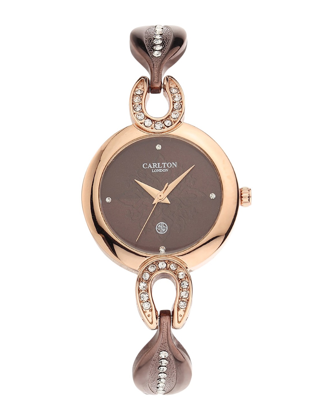 

Carlton London Women Brown & Rose Gold Analogue Watch