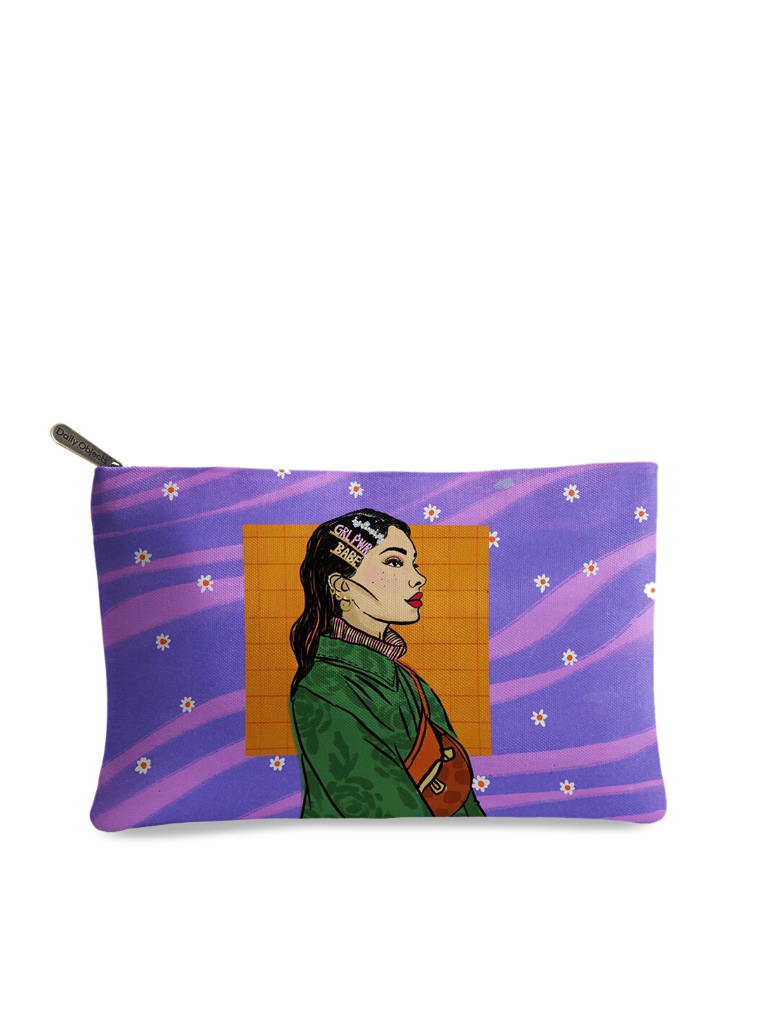 

DailyObjects Women Purple & Green Girl Power Babe Printed Stash Pouch