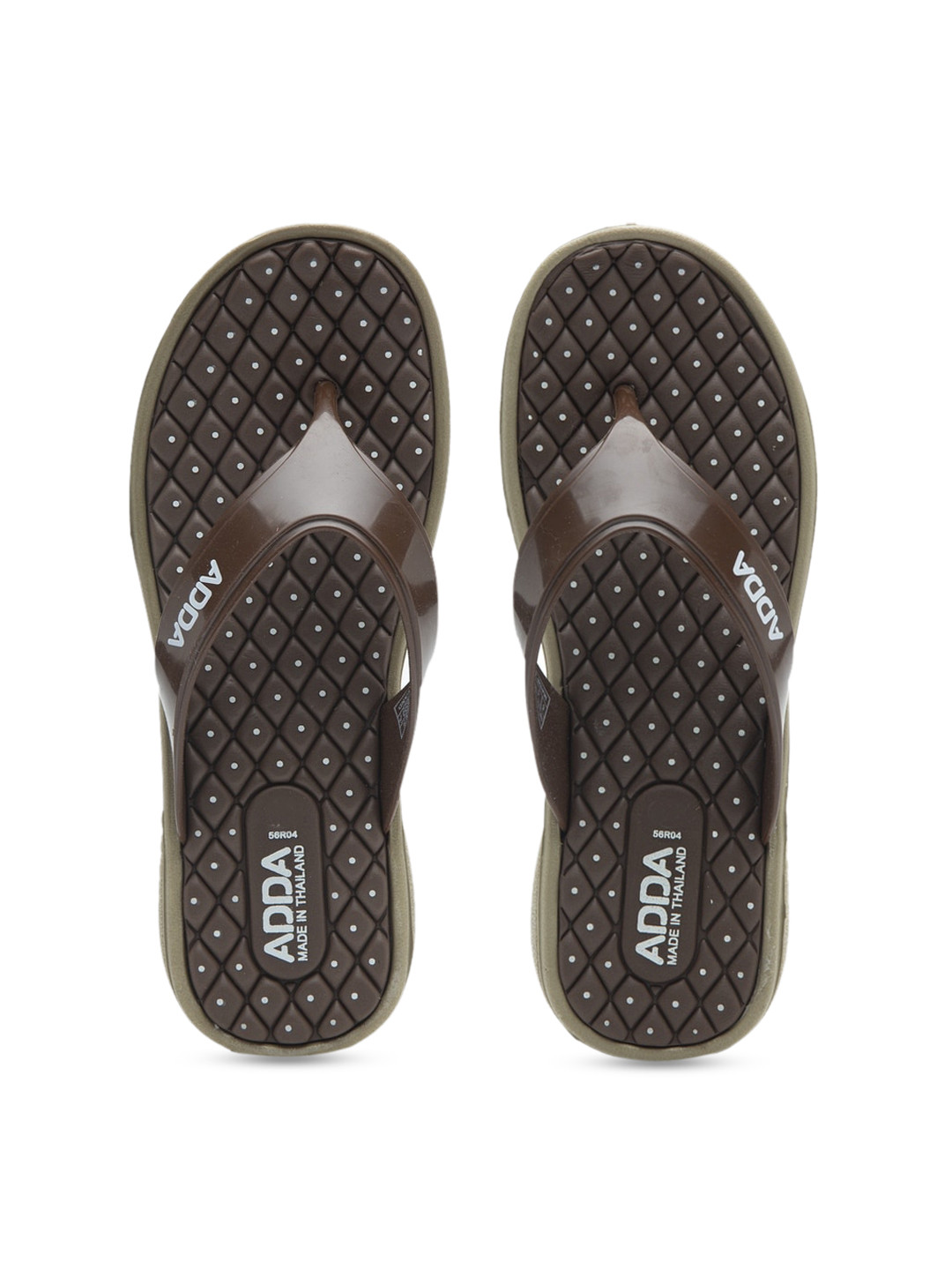 

Adda Women Brown Self Design Thong Flip-Flops